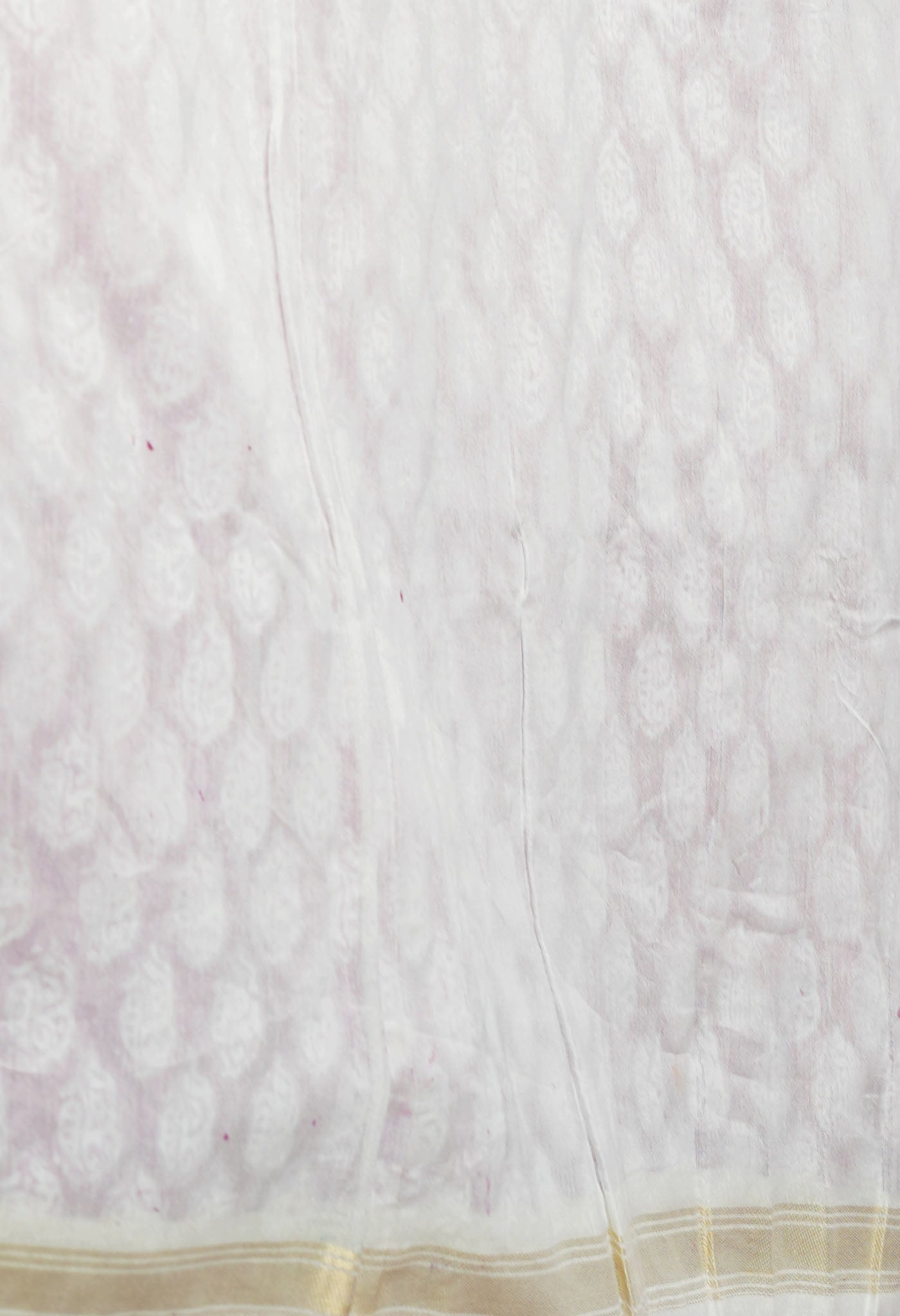 Pink Dyed Printed Chanderi Sico Saree