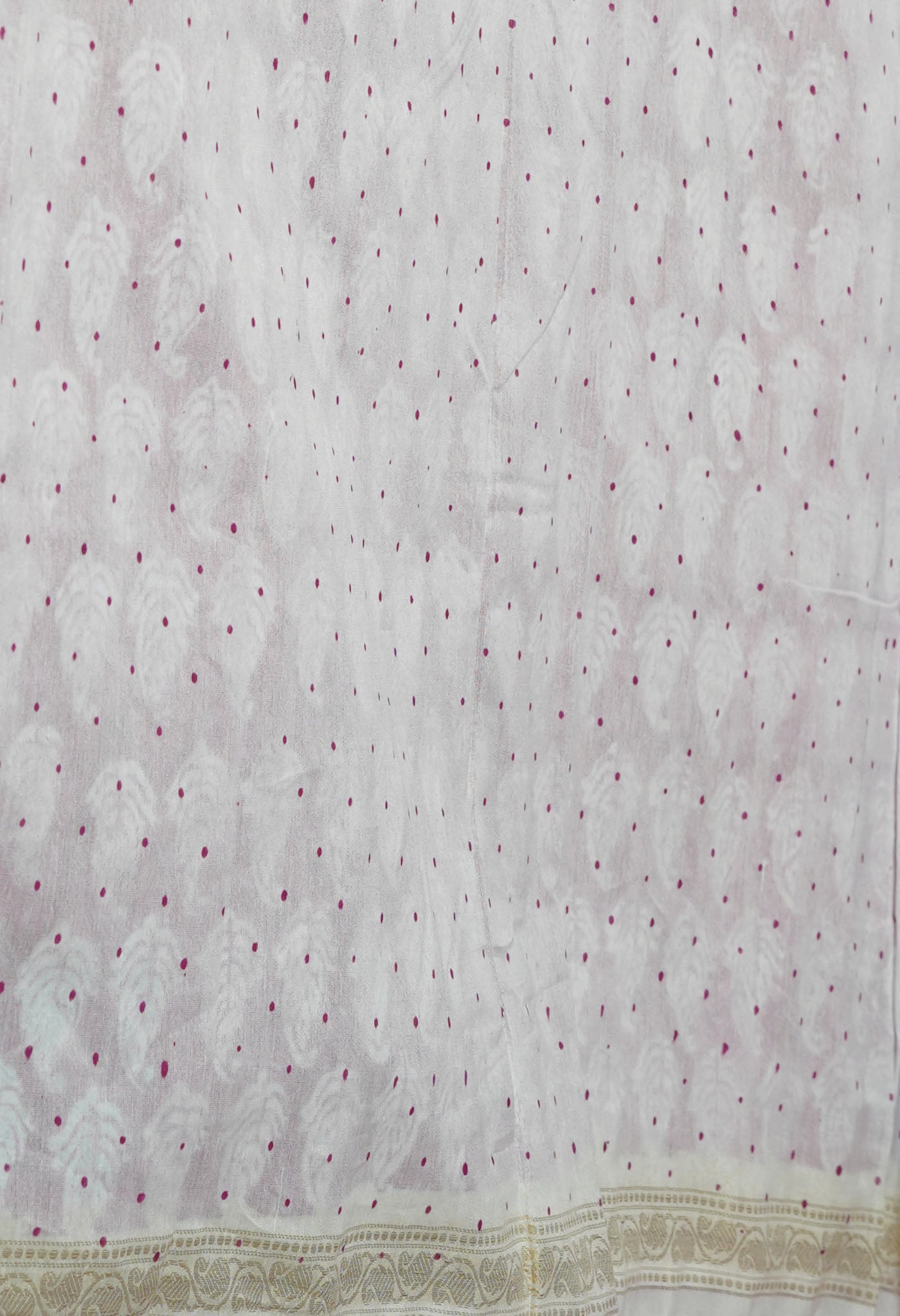 Pink Dyed Printed Chanderi Sico Saree-UNM72276