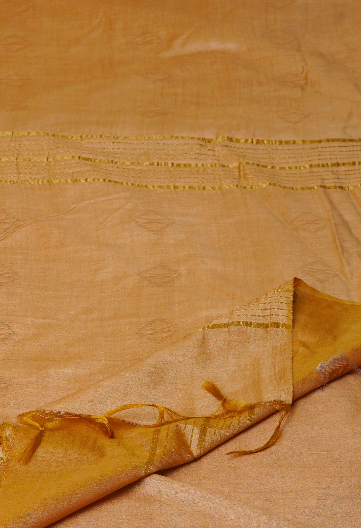 Orange Chanderi Sico Saree-UNM73203