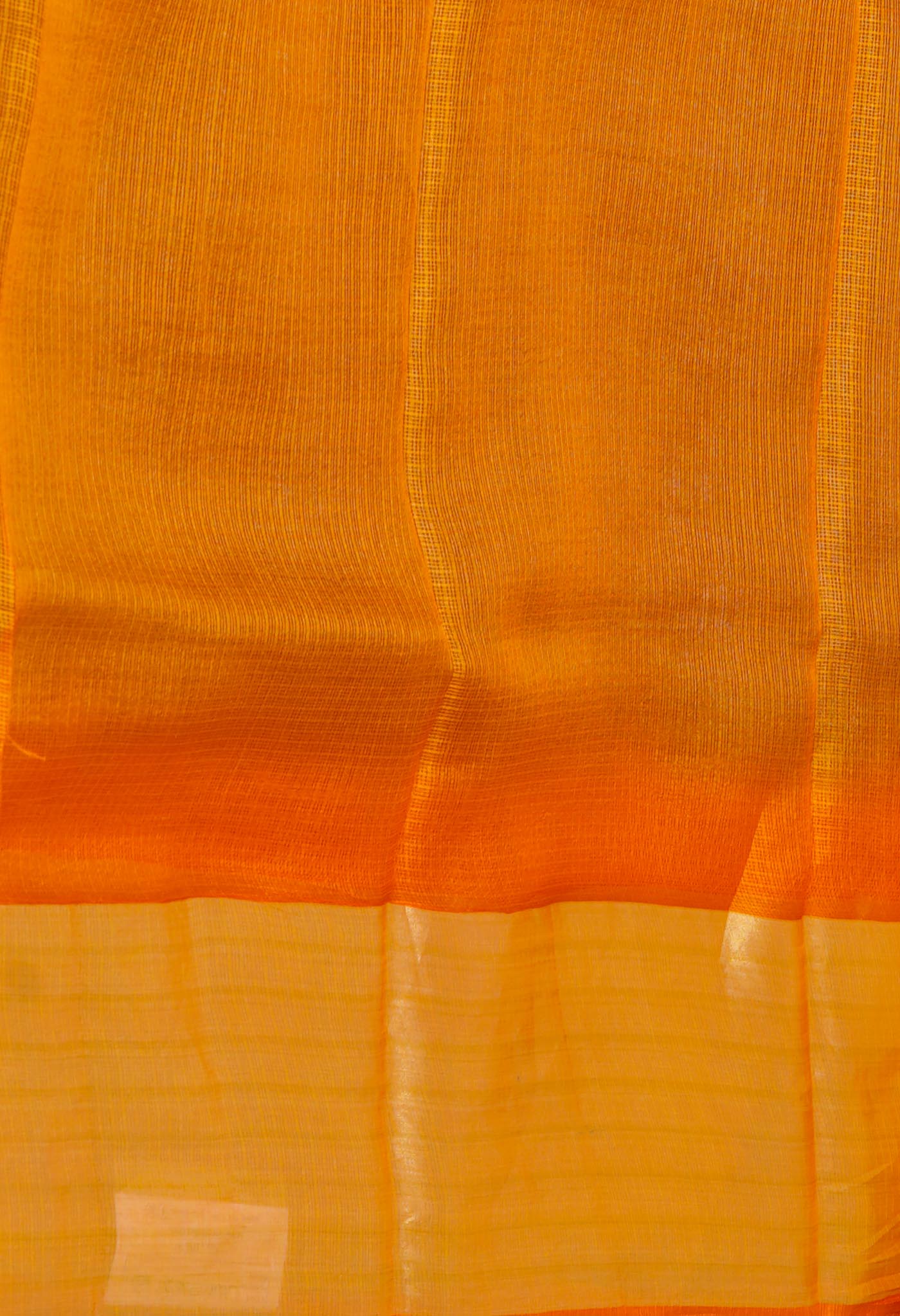 Grey-Orange Pure Dyed Kota Silk Saree-UNM73898