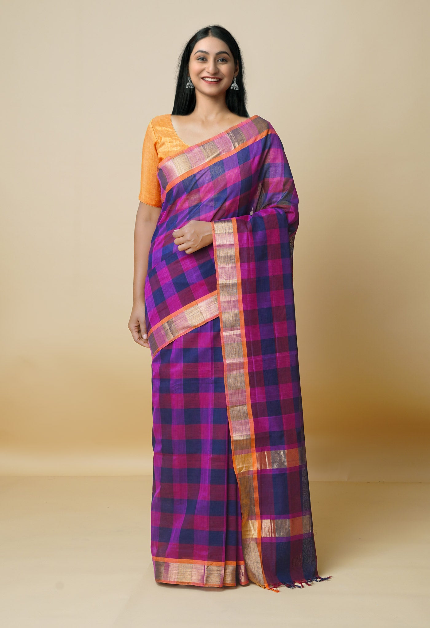 Multi Pure Mercerized Superfine Gadwal Cotton Saree-UNM74078
