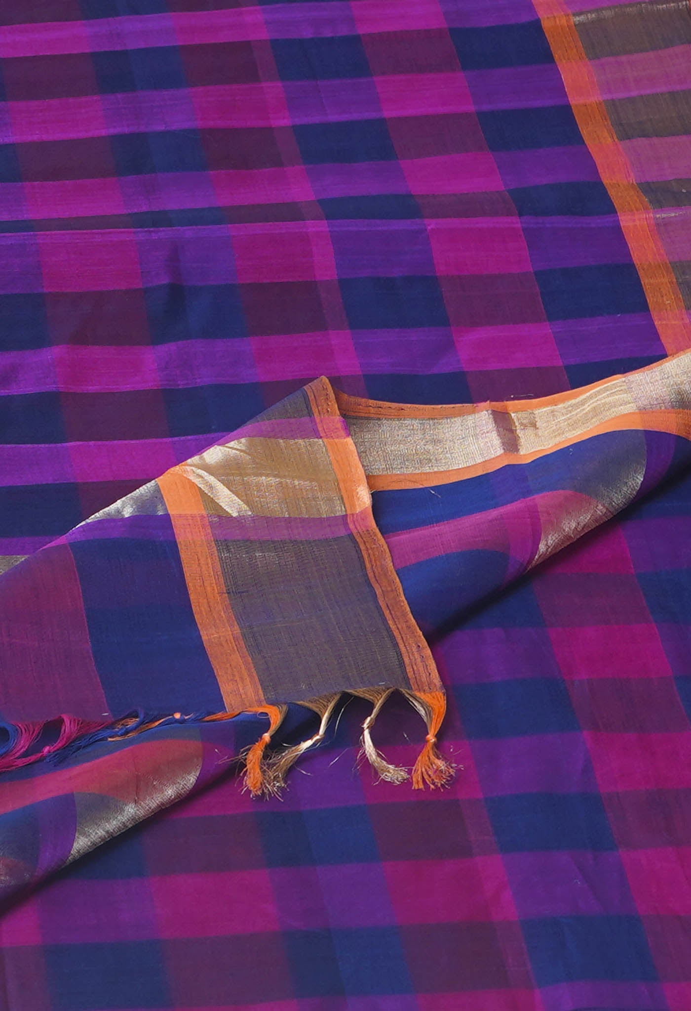 Multi Pure Mercerized Superfine Gadwal Cotton Saree-UNM74078