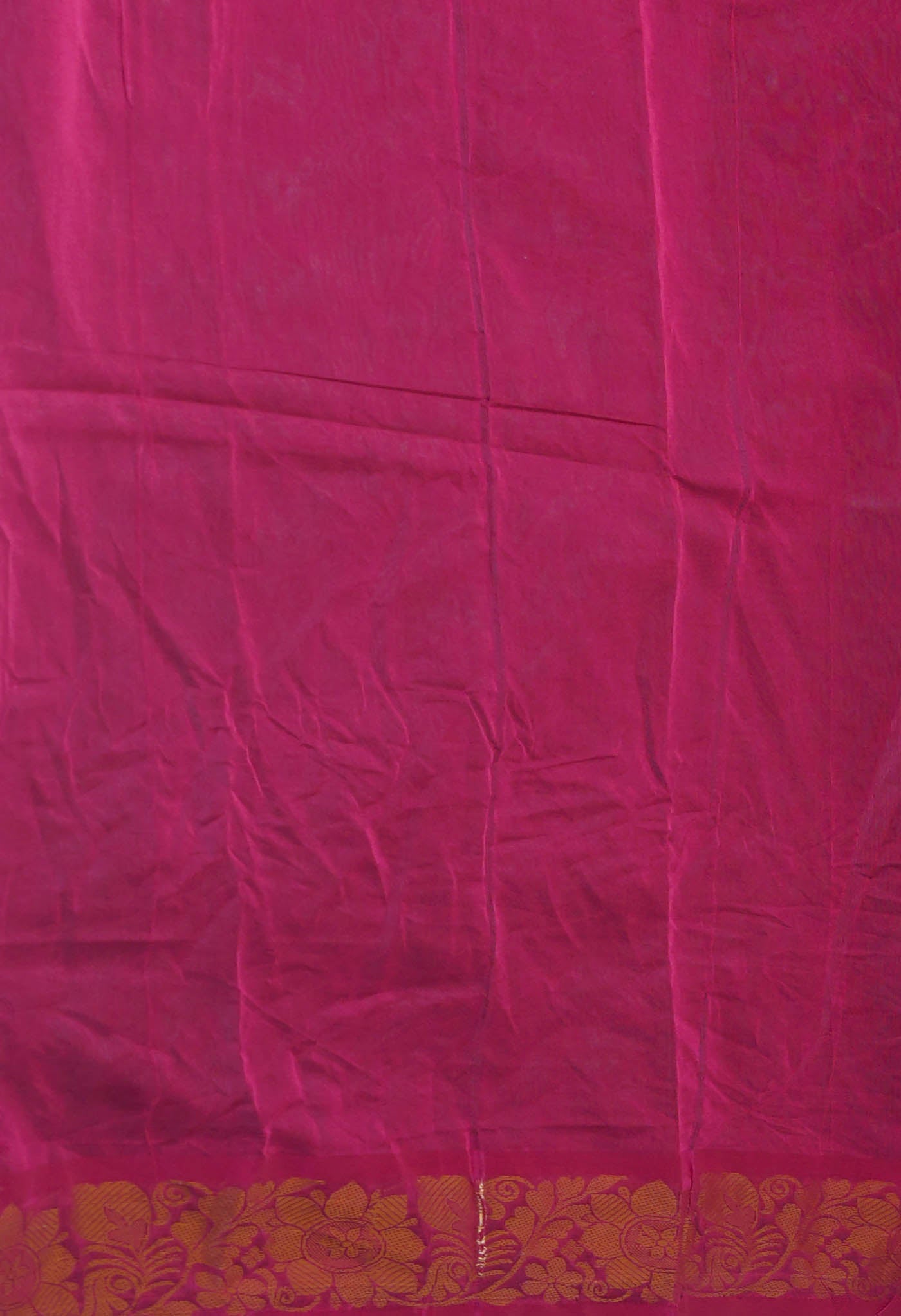 Dark Green Pure Handloom Gadwal Sico Saree-UNM74122