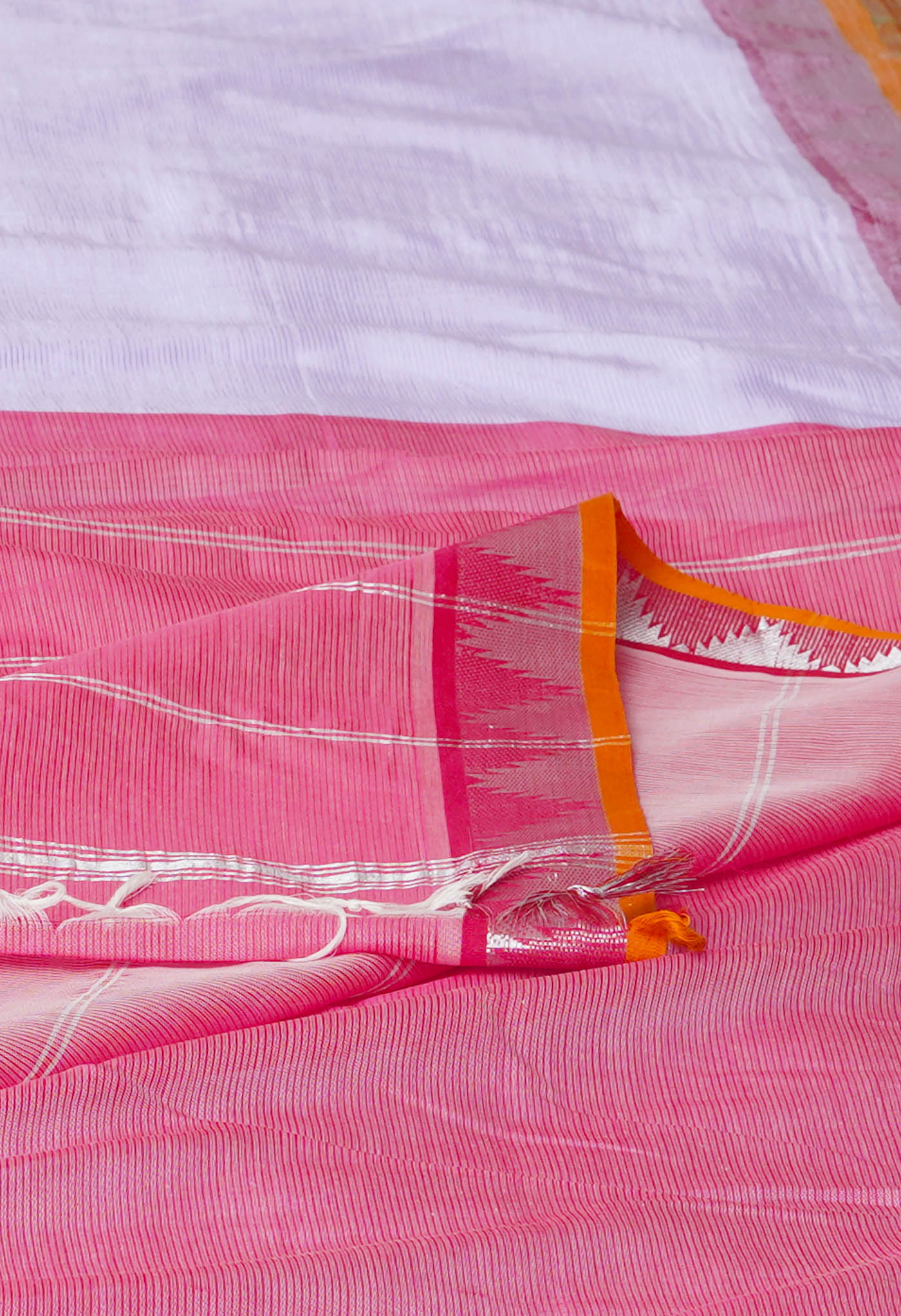 Lavender Pure Handloom Mangalgiri Silk Saree