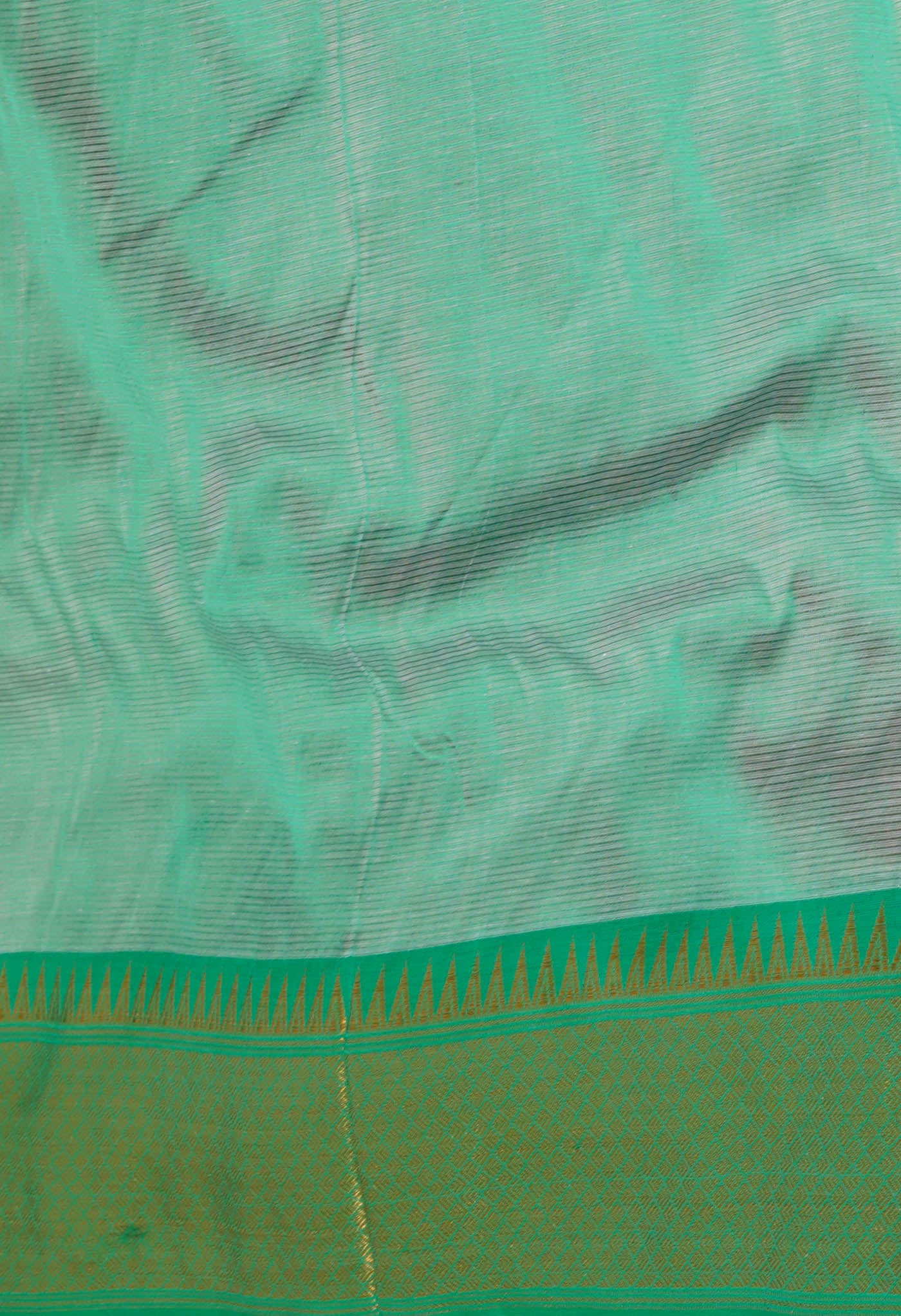 Peach Orange Pure Handloom Narayanpet Silk Saree-UNM74283