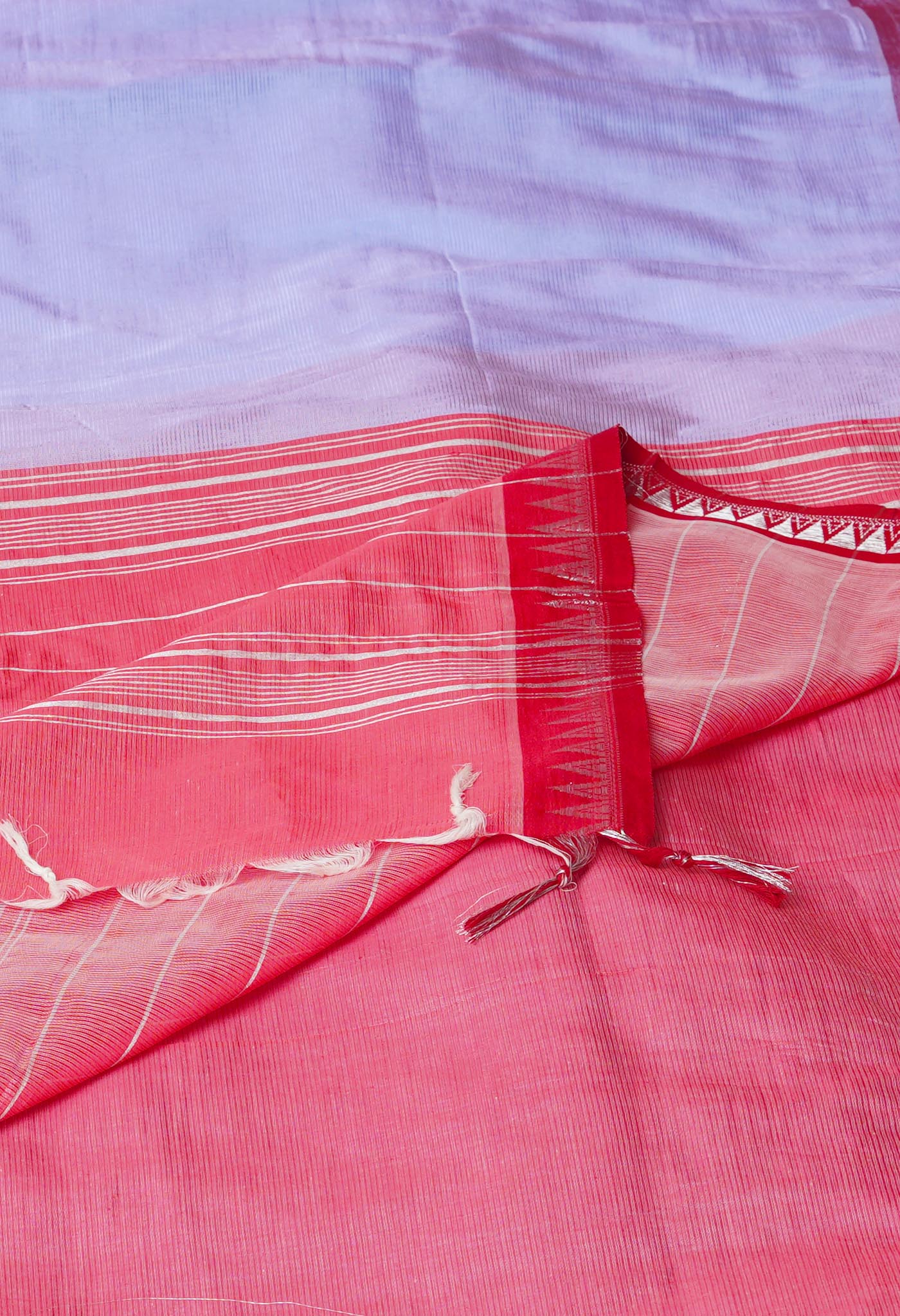 Lavender Purple Pure Handloom Narayanpet Silk Saree-UNM74294