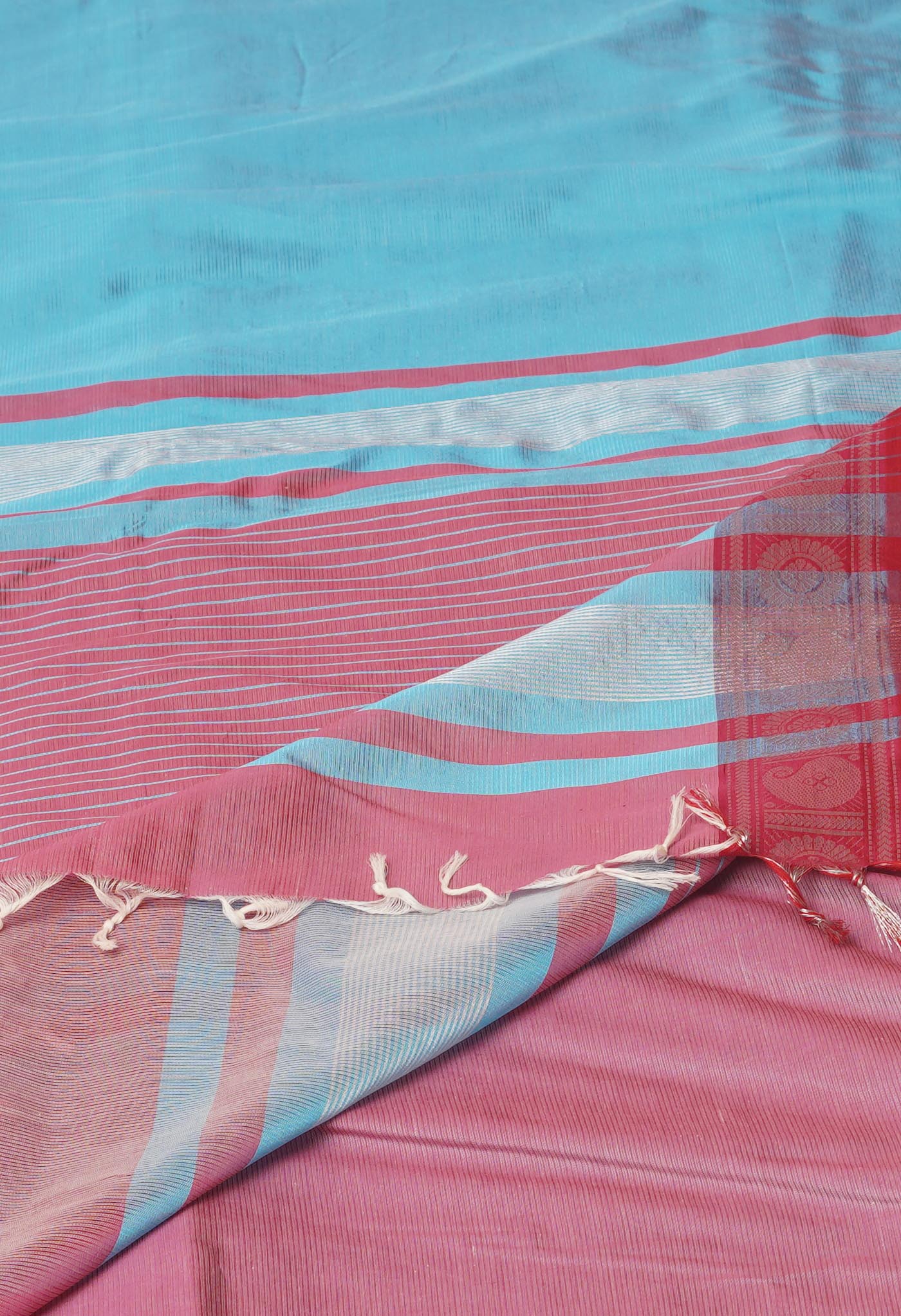 Blue Pure Handloom Narayanpet Silk Saree