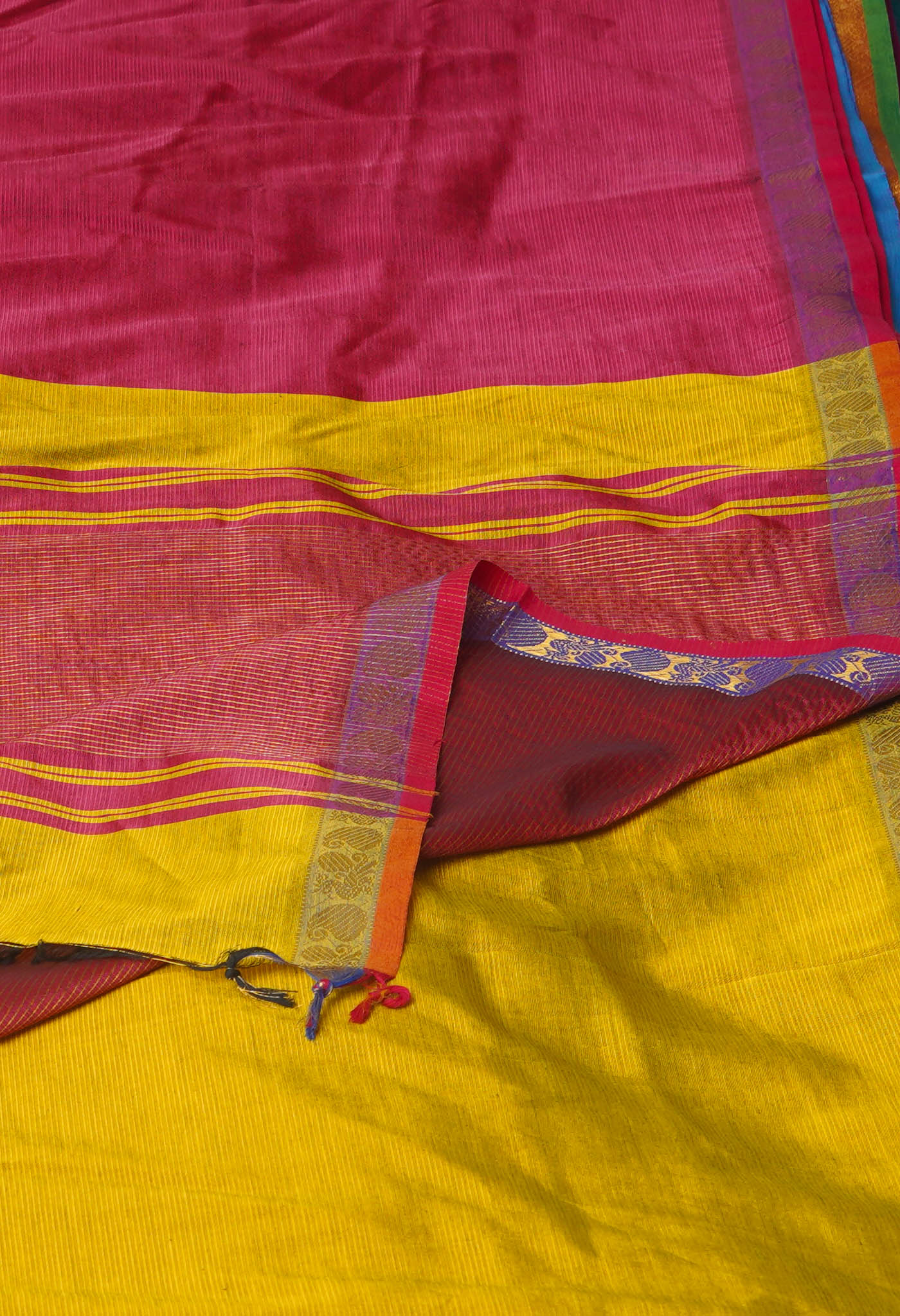 Maroon Pure Handloom Narayanpet Silk Saree-UNM74314