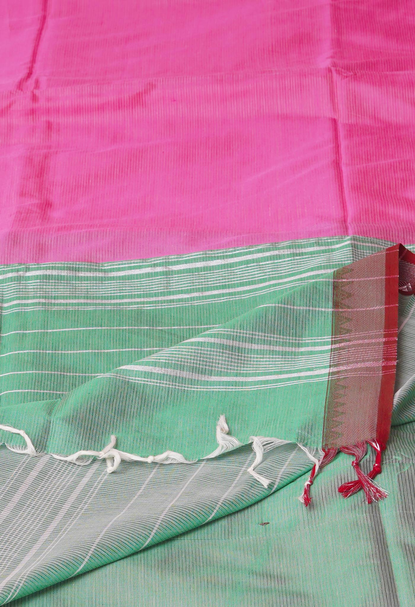 Pink Pure Handloom Mangalgiri Silk Saree