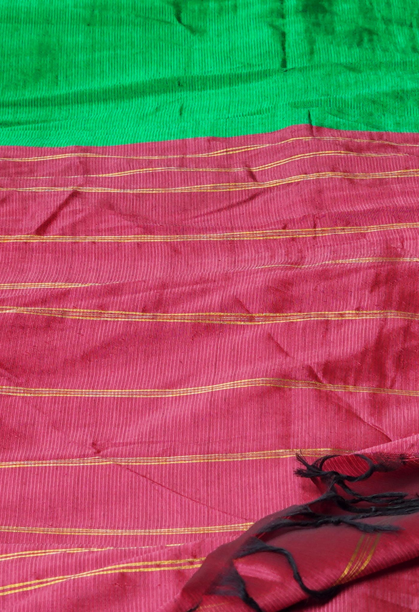 Green Pure Handloom Narayanpet Silk Saree-UNM74363