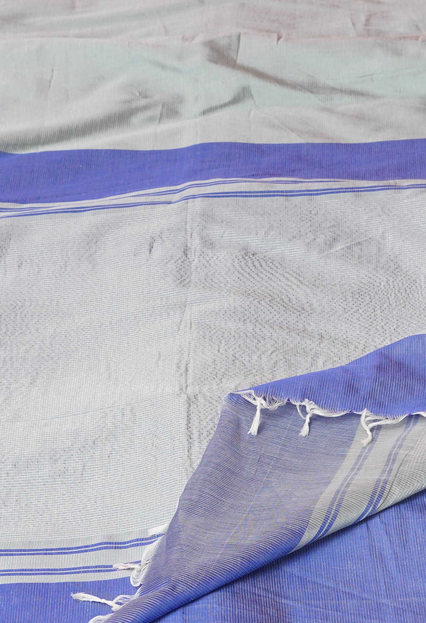 Grey Pure Handloom Chettinad Silk Saree-UNM74376