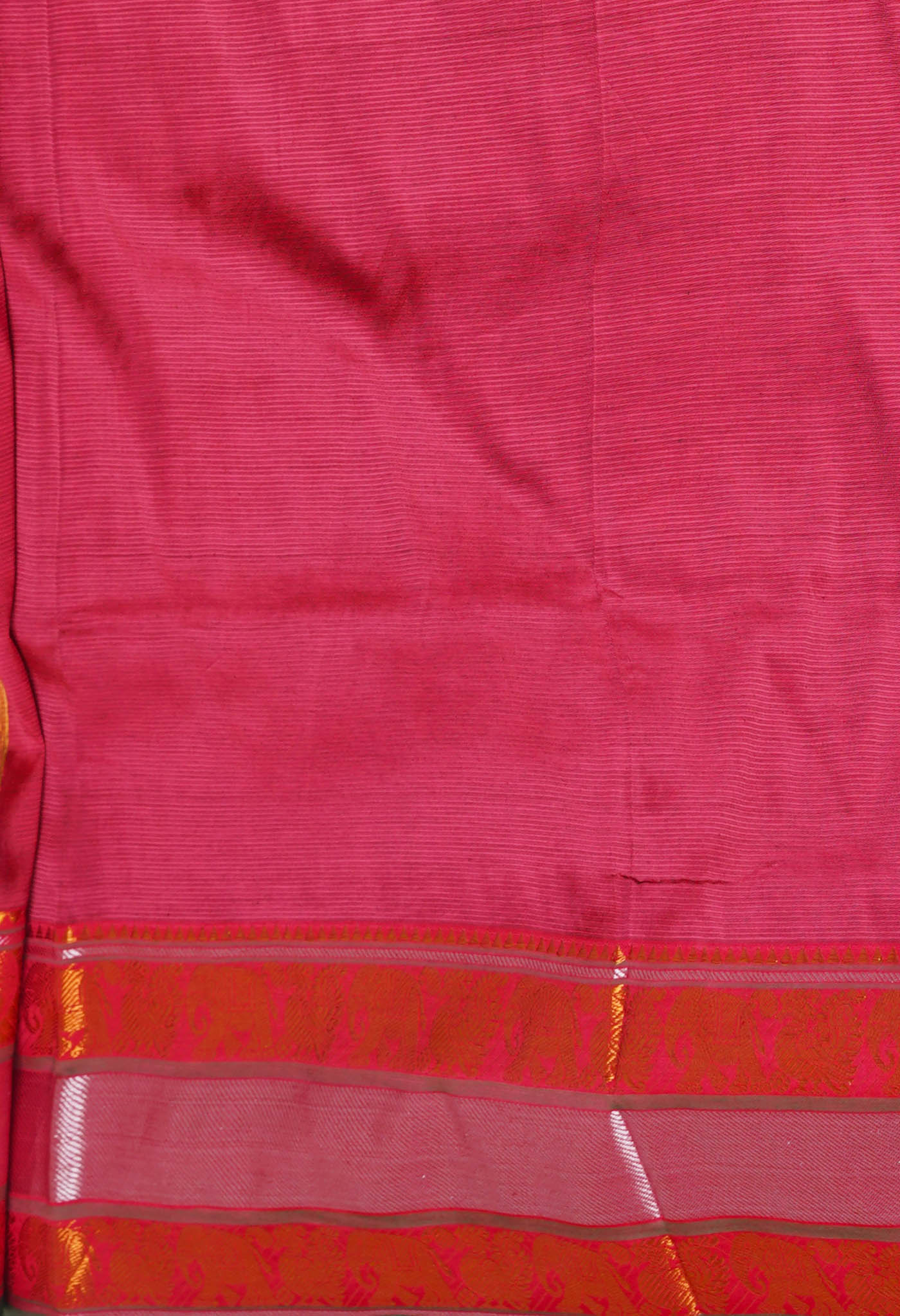 Navy Blue Pure Handloom Narayanpet Silk Saree-UNM74386