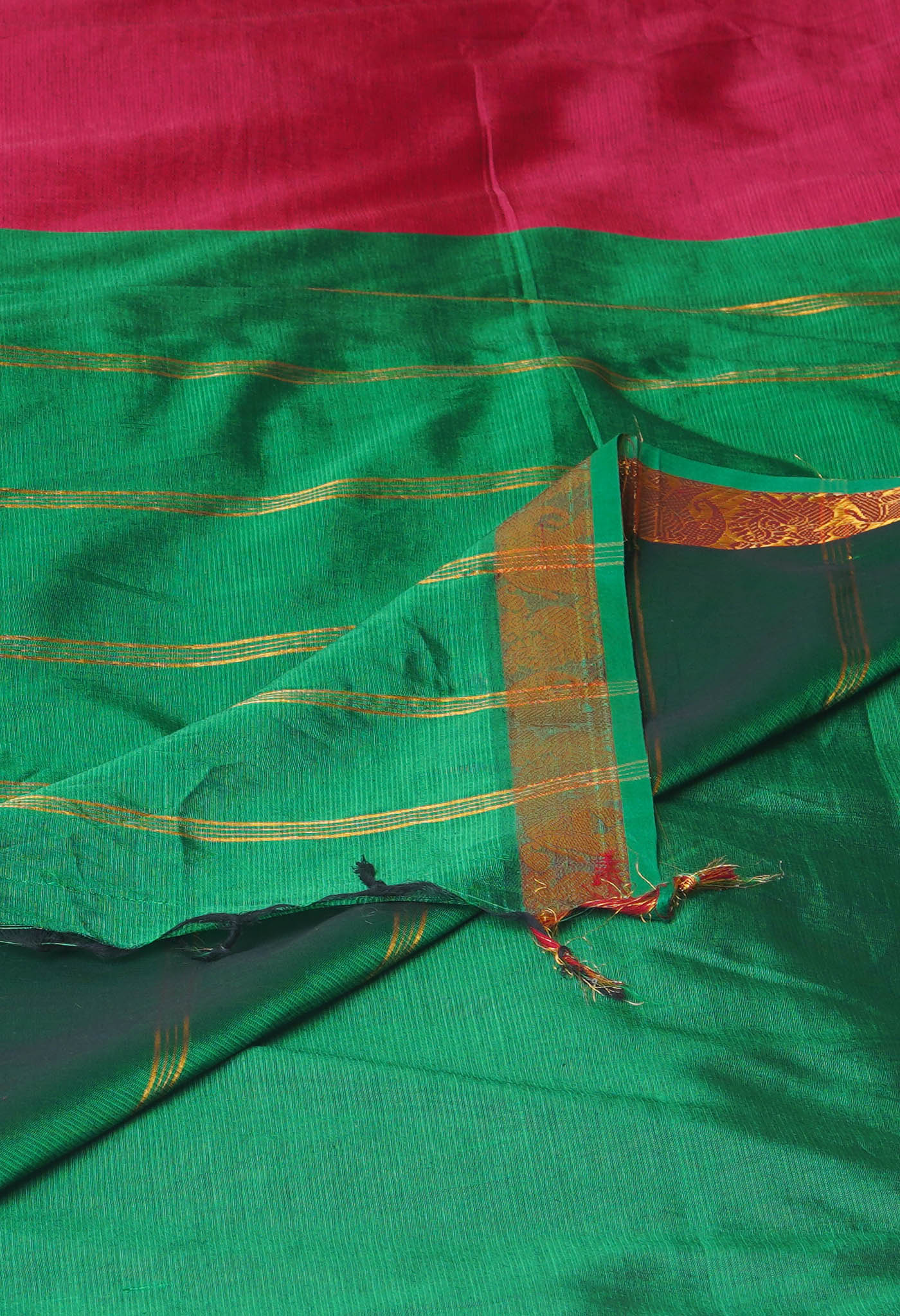 Maroon Pure Handloom Narayanpet Silk Saree-UNM74387