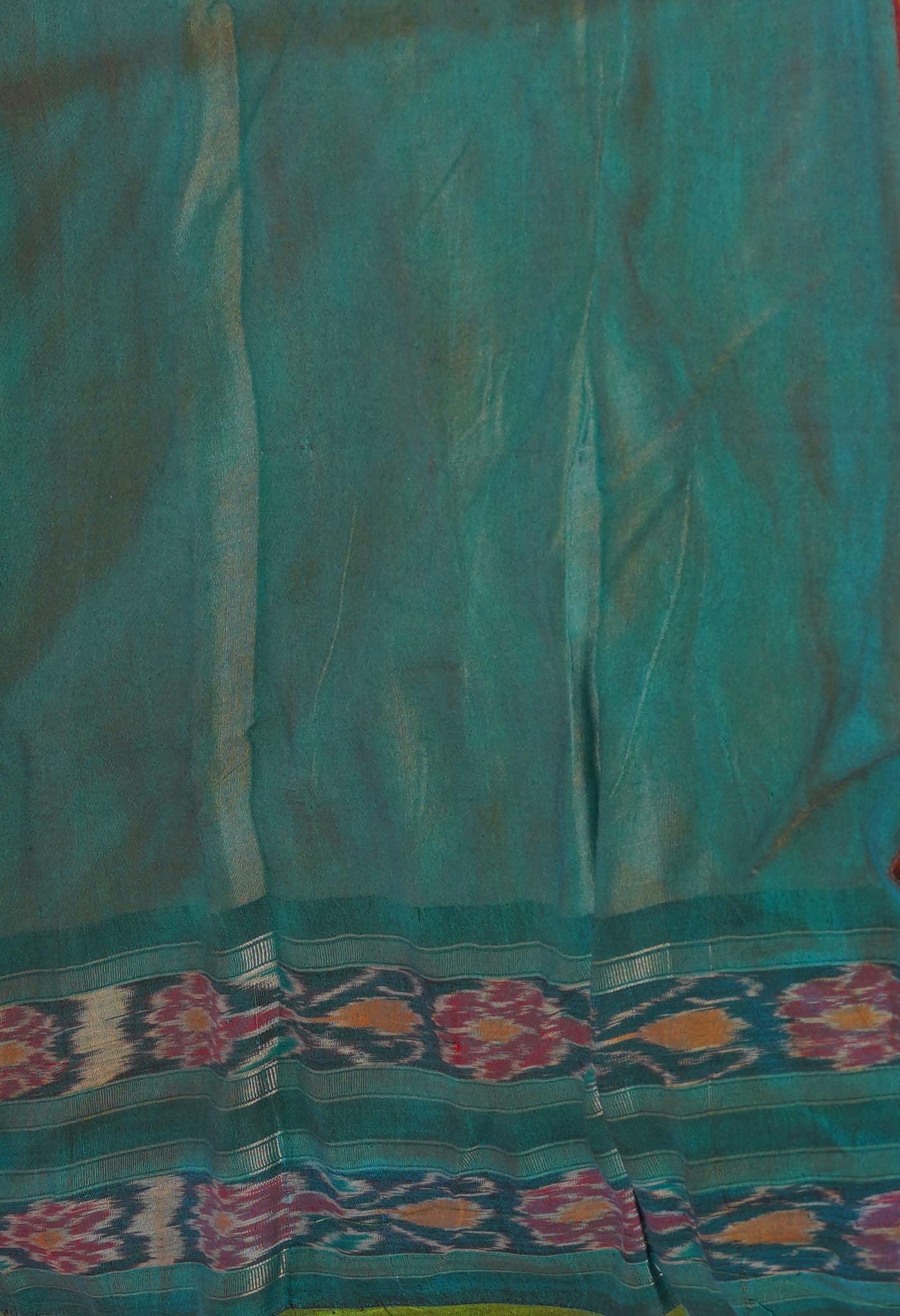 Burgundy Pure Handloom Hand Block Printed Vidarbha Tussar Silk Saree