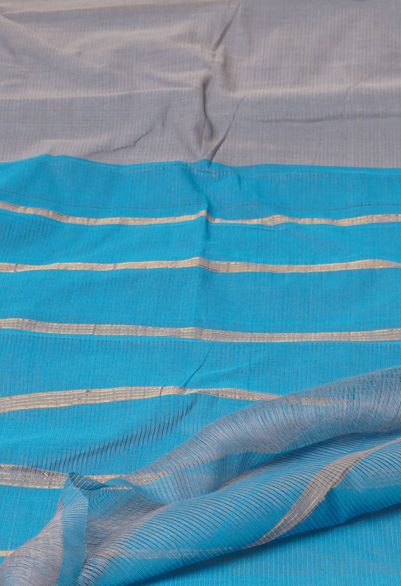 Grey Pure Mangalgiri Cotton Saree