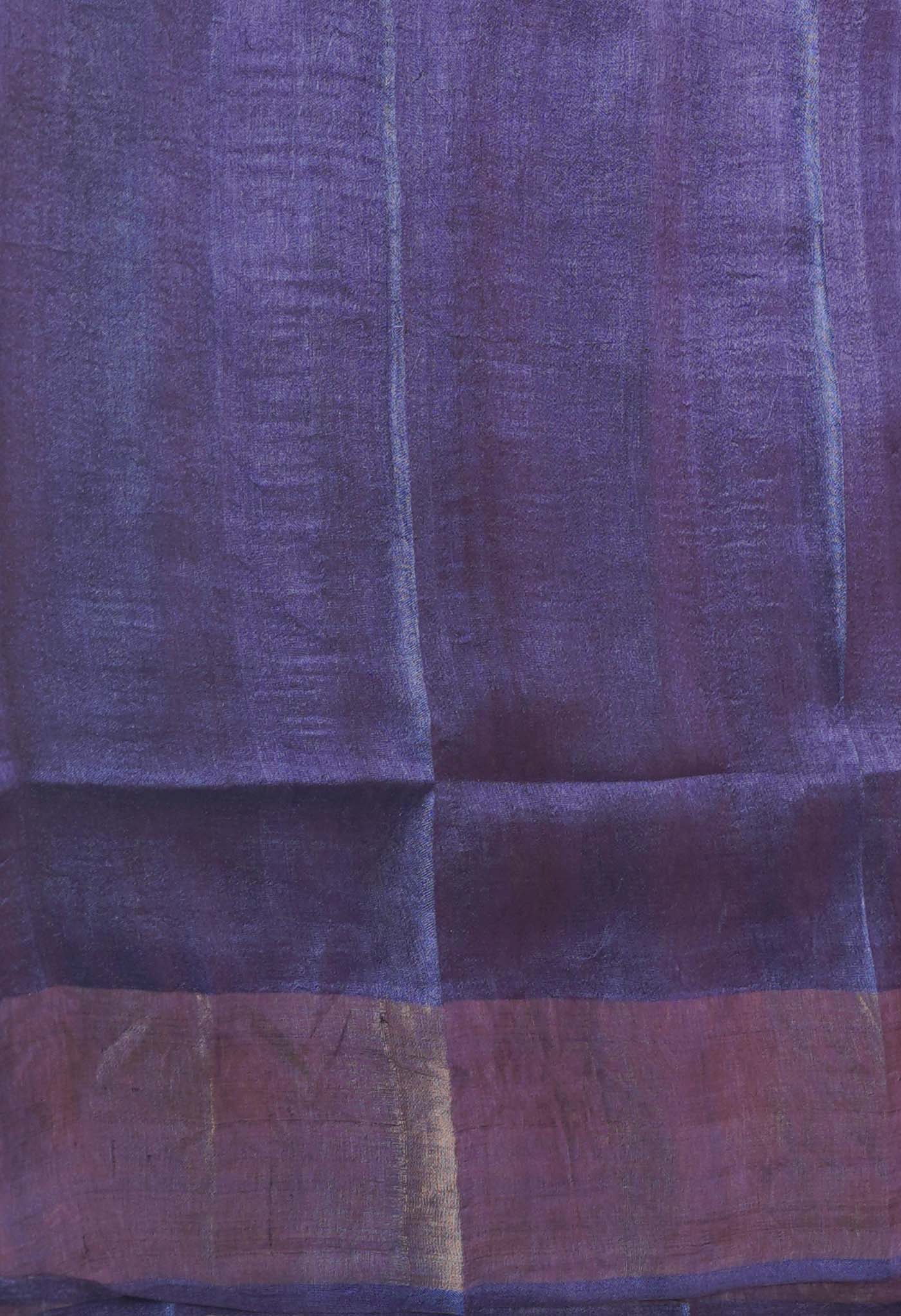 Green-Navy Blue Pure Designer Printed Bengal Tussar Silk Saree-UNM74664