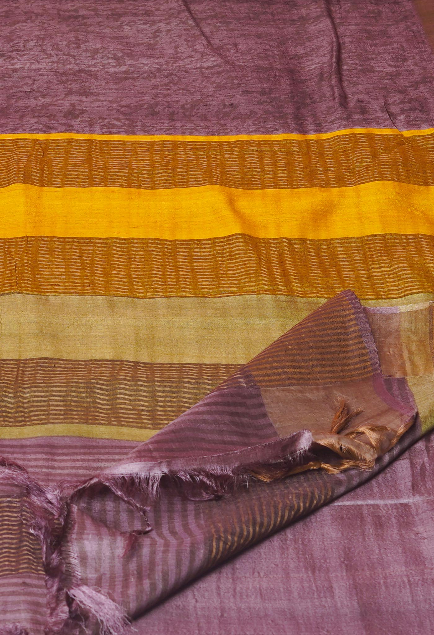 Graphite Grey Pure Designer Printed Bengal Tussar Silk Saree-UNM74668