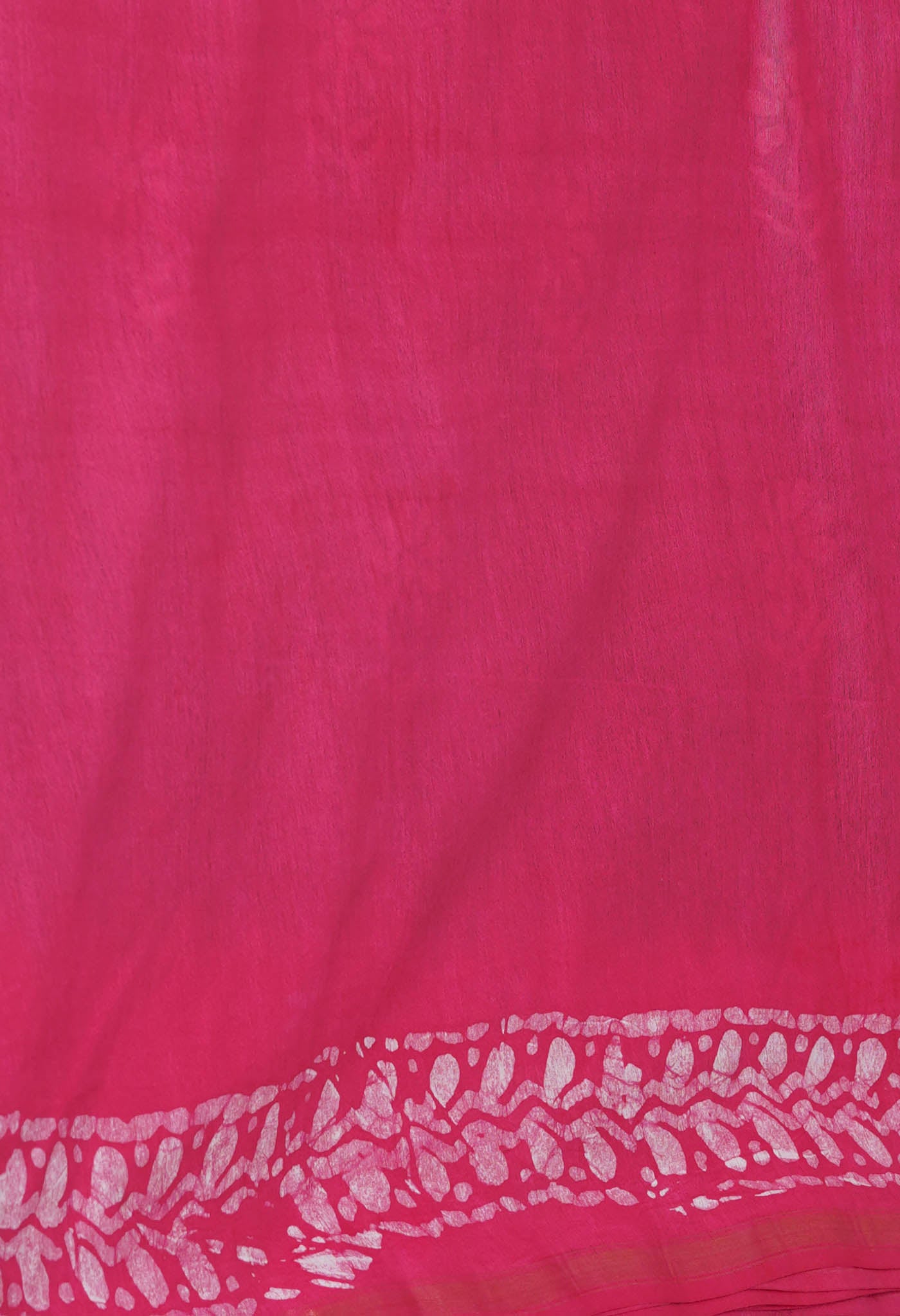 Grey-Pink Pure Batik Printed Chanderi Sico Saree