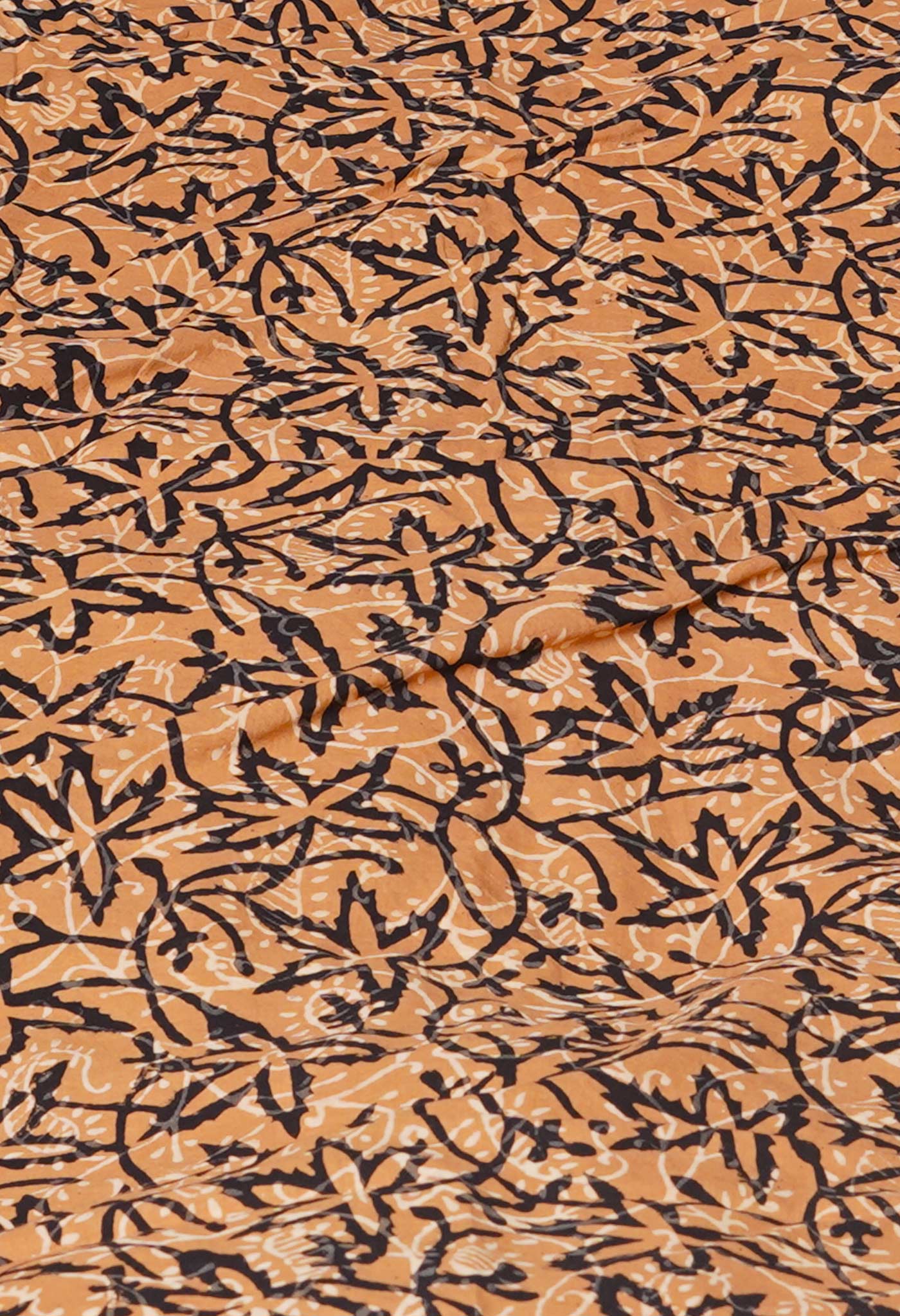Peach Orange Pure Ajrakh Hand Block Printed Kota Cotton Saree-UNM74879