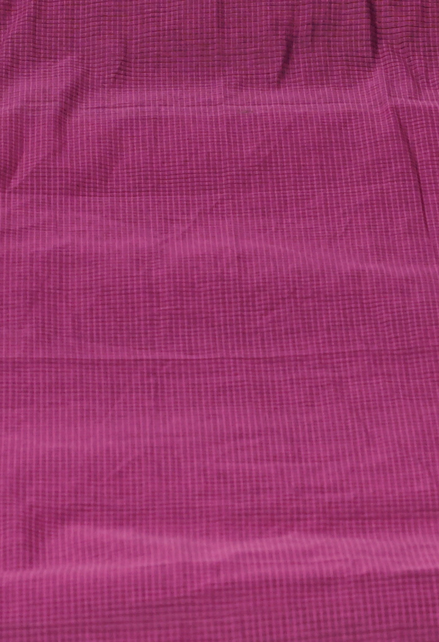 Purple Pure Handloom Mangalagiri With Nizam Border Kota Cotton Saree