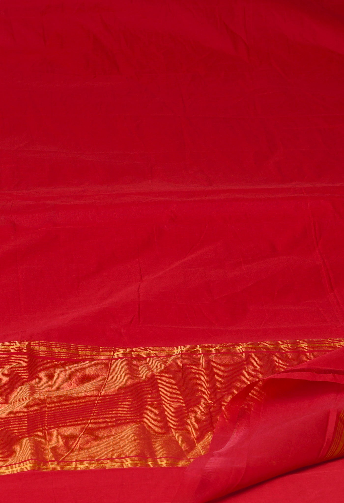 Red Pure Handloom Mangalagiri Cotton Saree