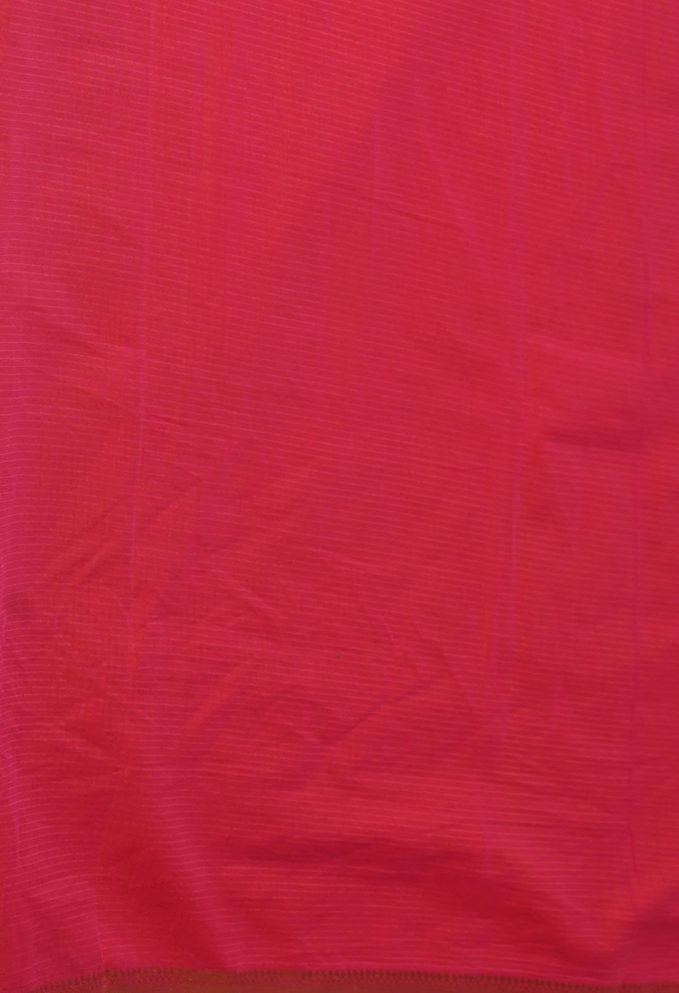 Orange Pure Plain Maheshwari Cotton Saree