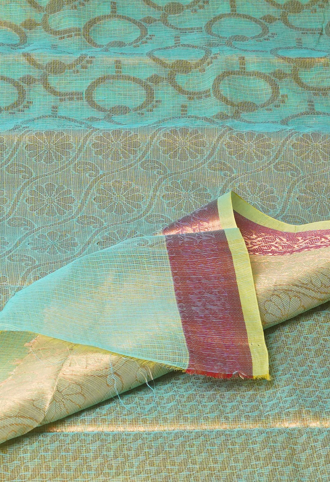Green Pure Banarasi Kota Cotton Saree