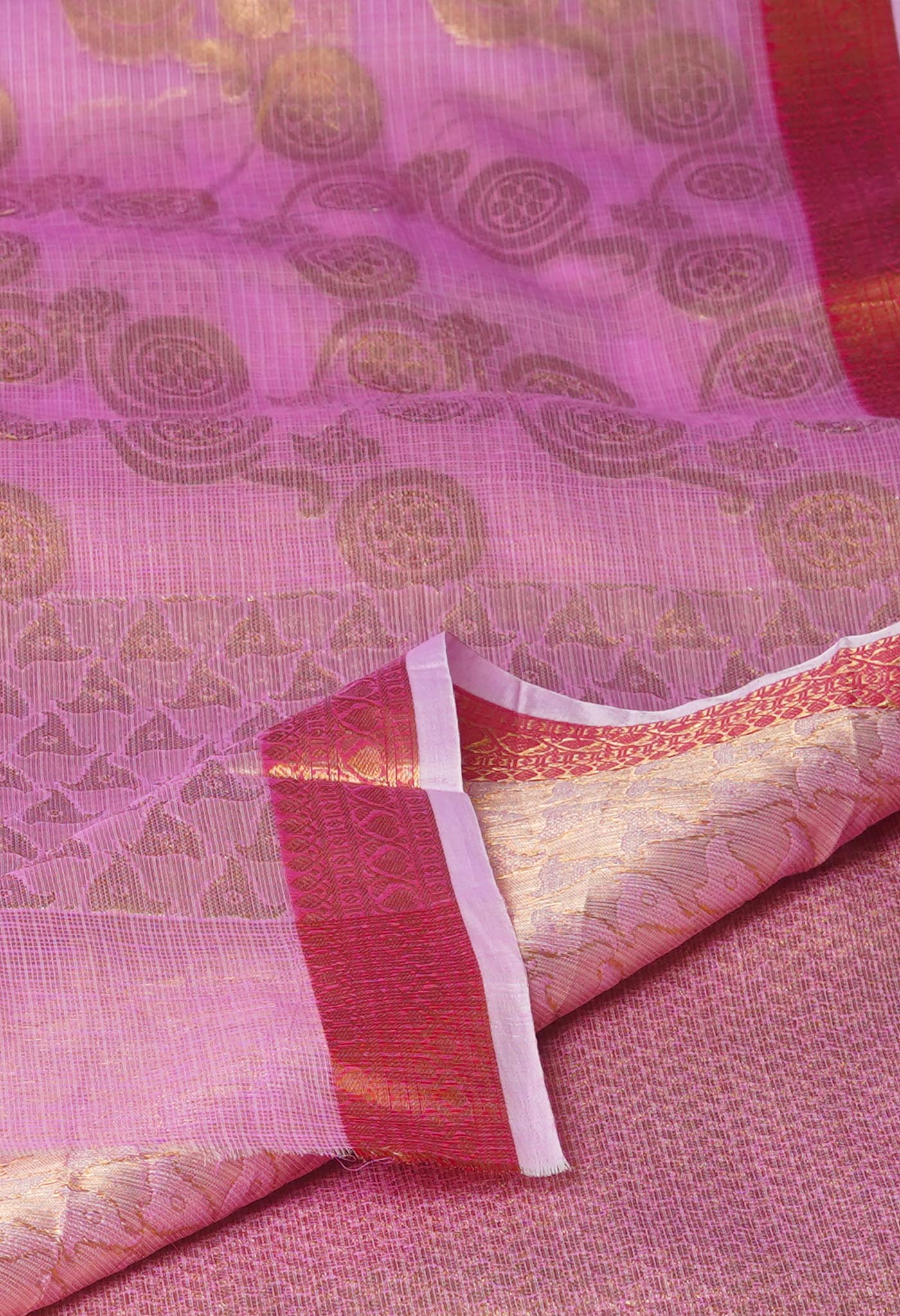 Pale Purple Pure Banarasi Kota Cotton Saree