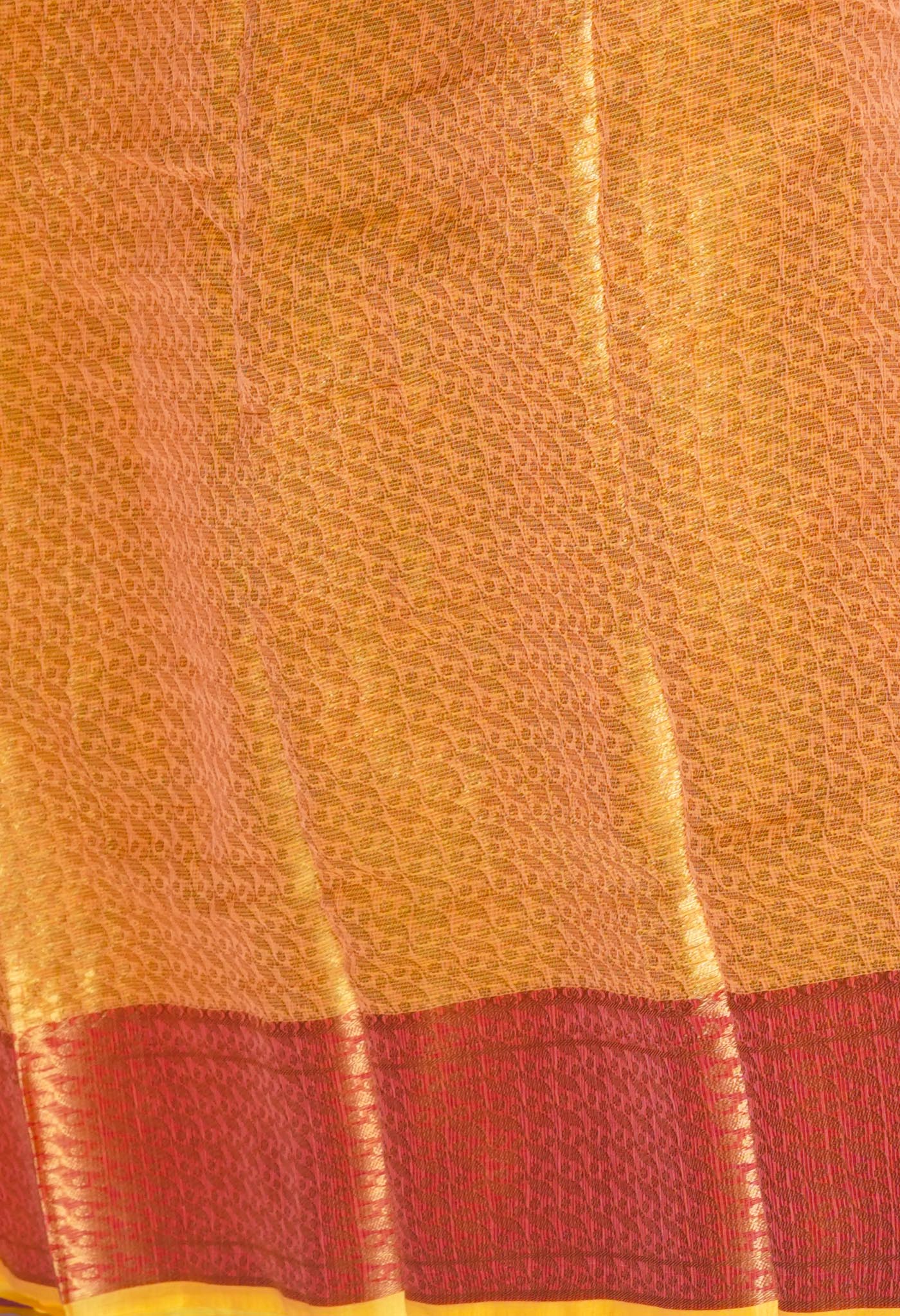 Orange Pure Banarasi Kota Cotton Saree