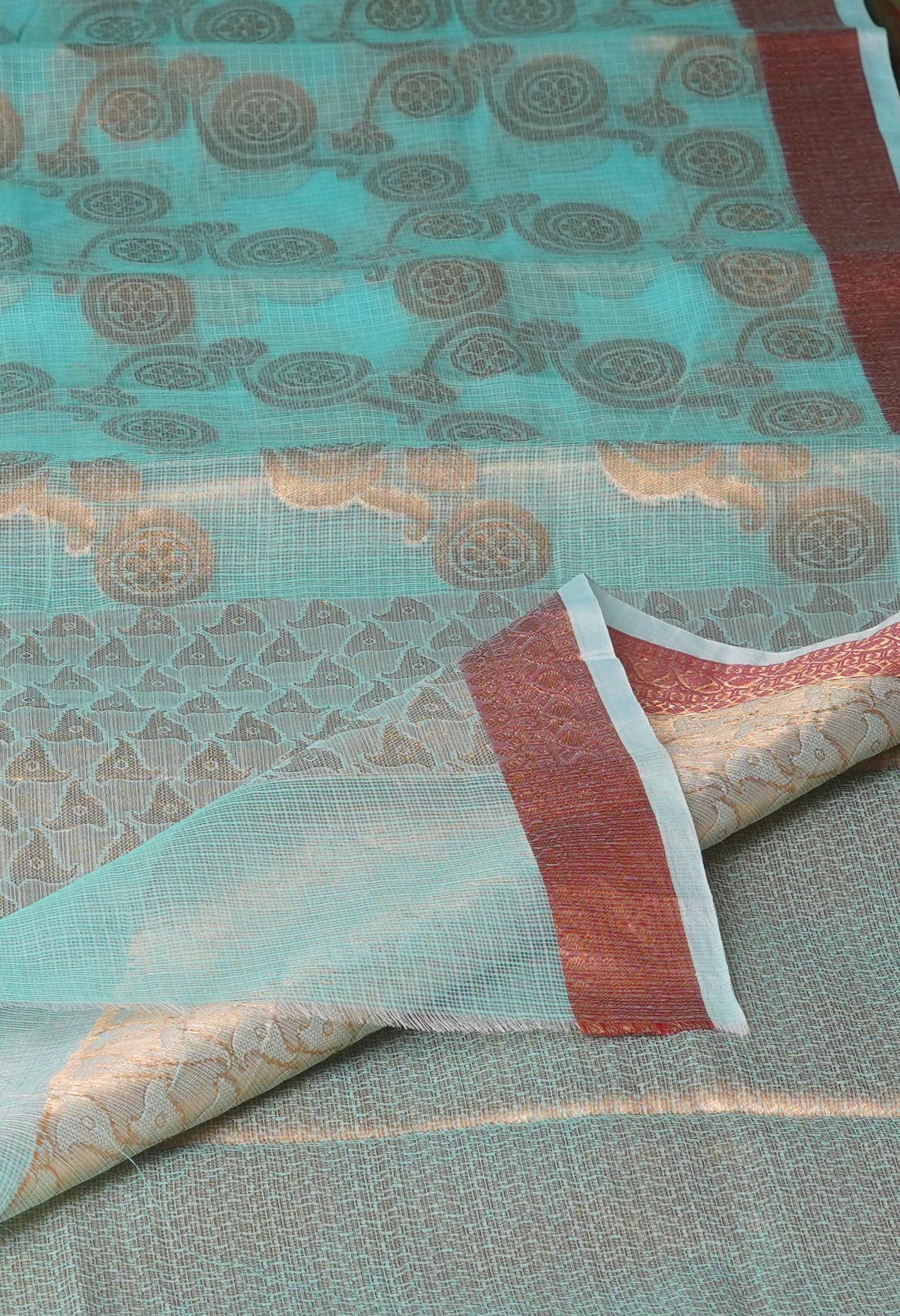 Blue Pure Banarasi Kota Cotton Saree