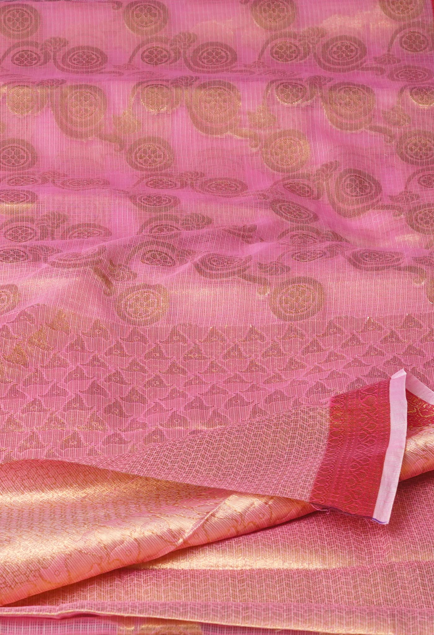 Pink Pure Banarasi Kota Cotton Saree