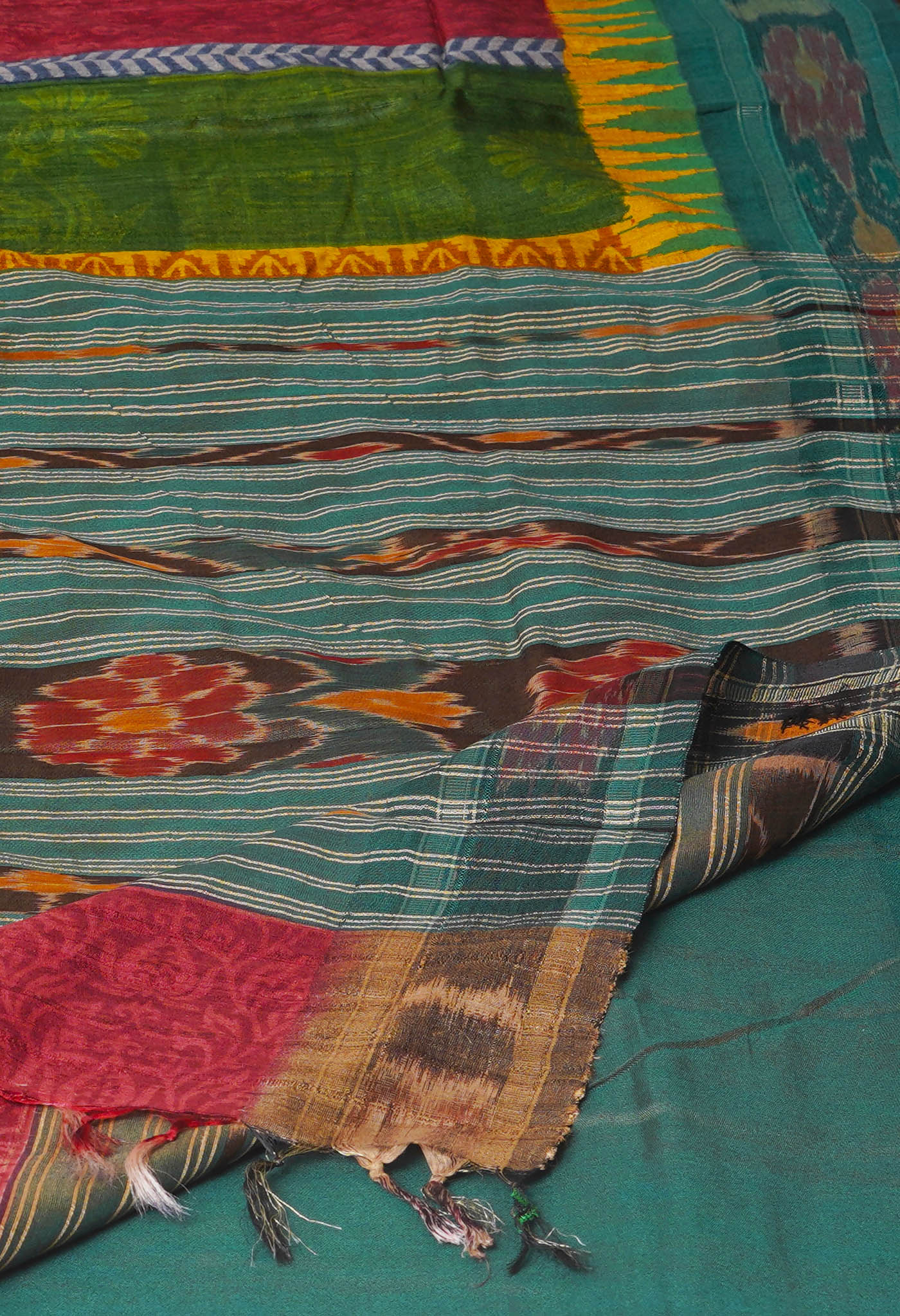 Burgundy Pure Handloom Printed Vidarbha Tussar Silk Saree-UNM75239