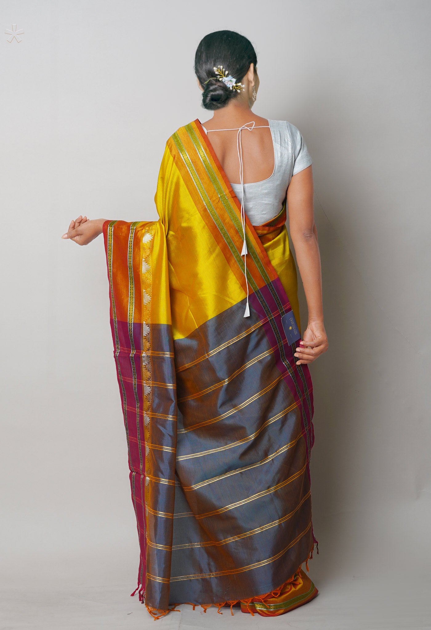 Light Mehendi Green Pure Chettinad Silk Saree-UNM75253