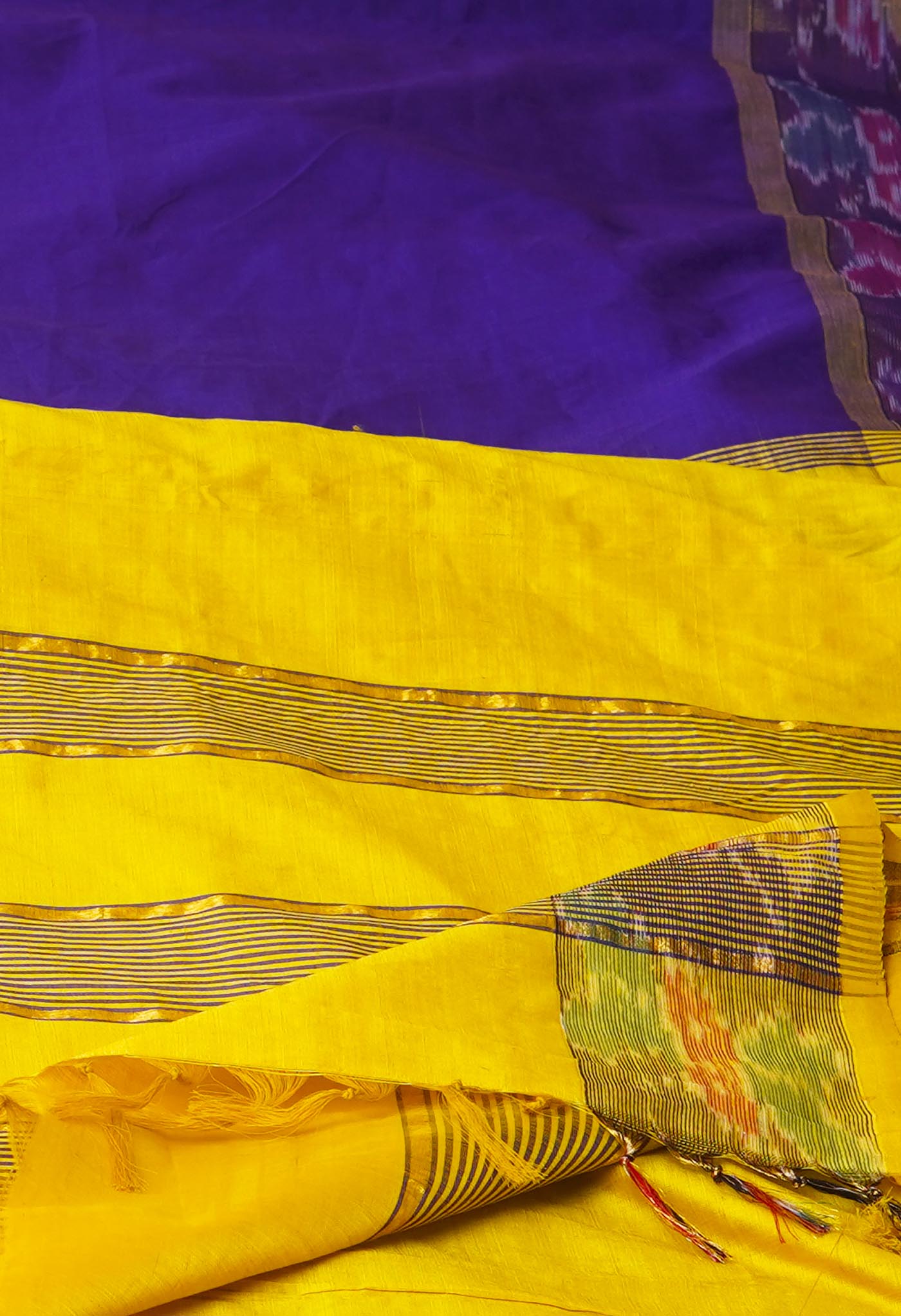 Violet Pochampally Cotton Silk Saree-UNM75387