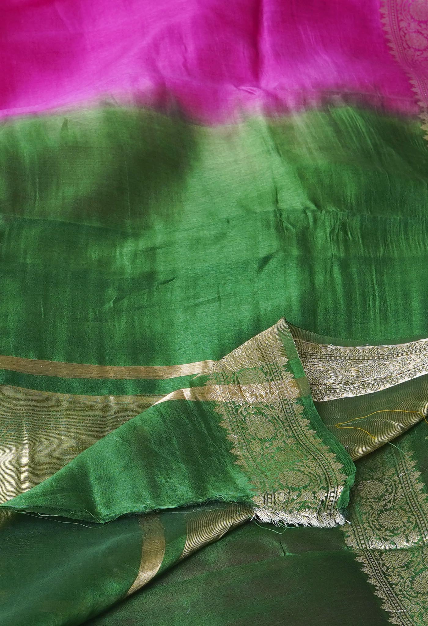 Pink Pure Dyed Banarasi Chiniya Silk Saree