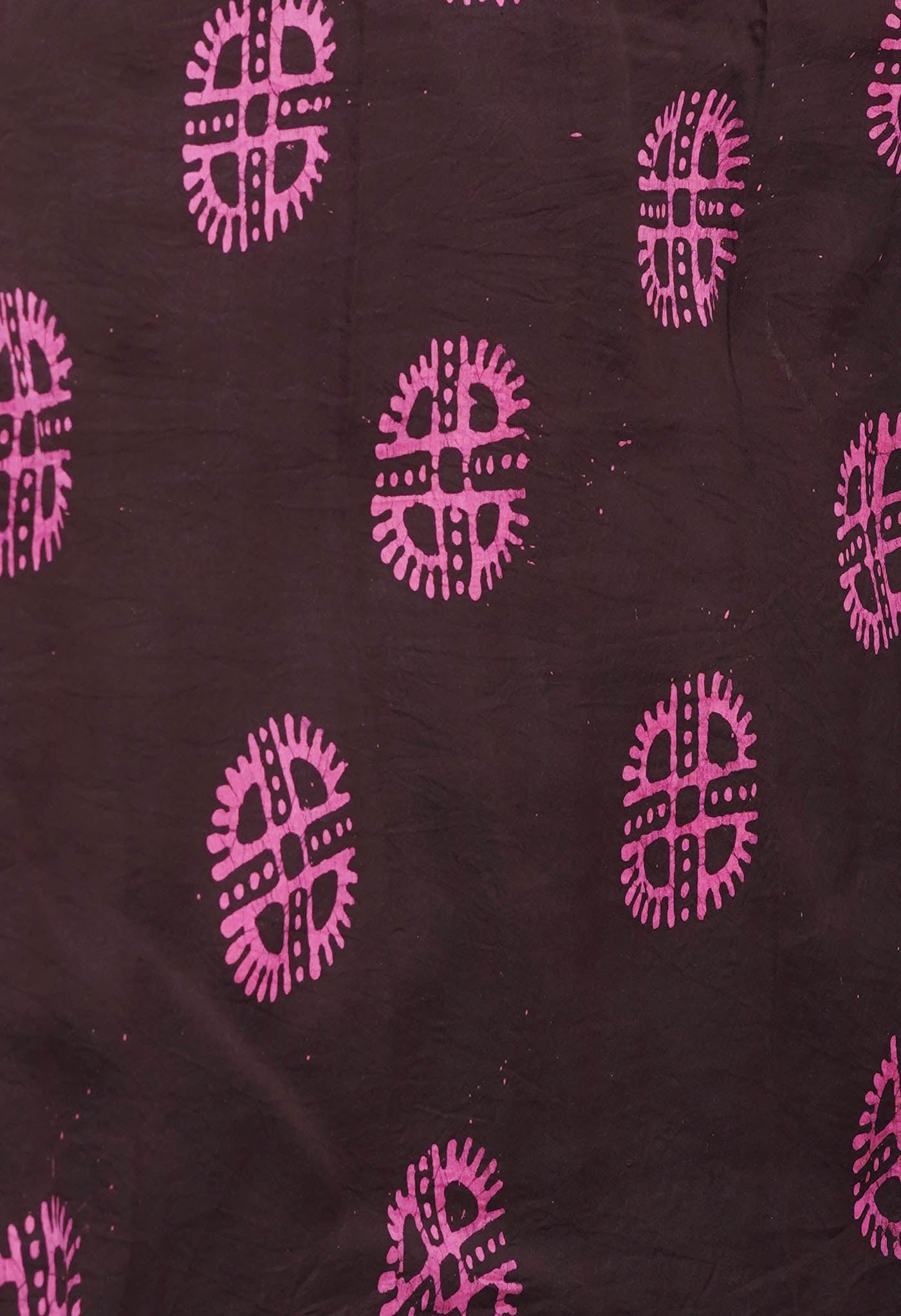 Pink Pure Batik Printed Chanderi Sico Saree