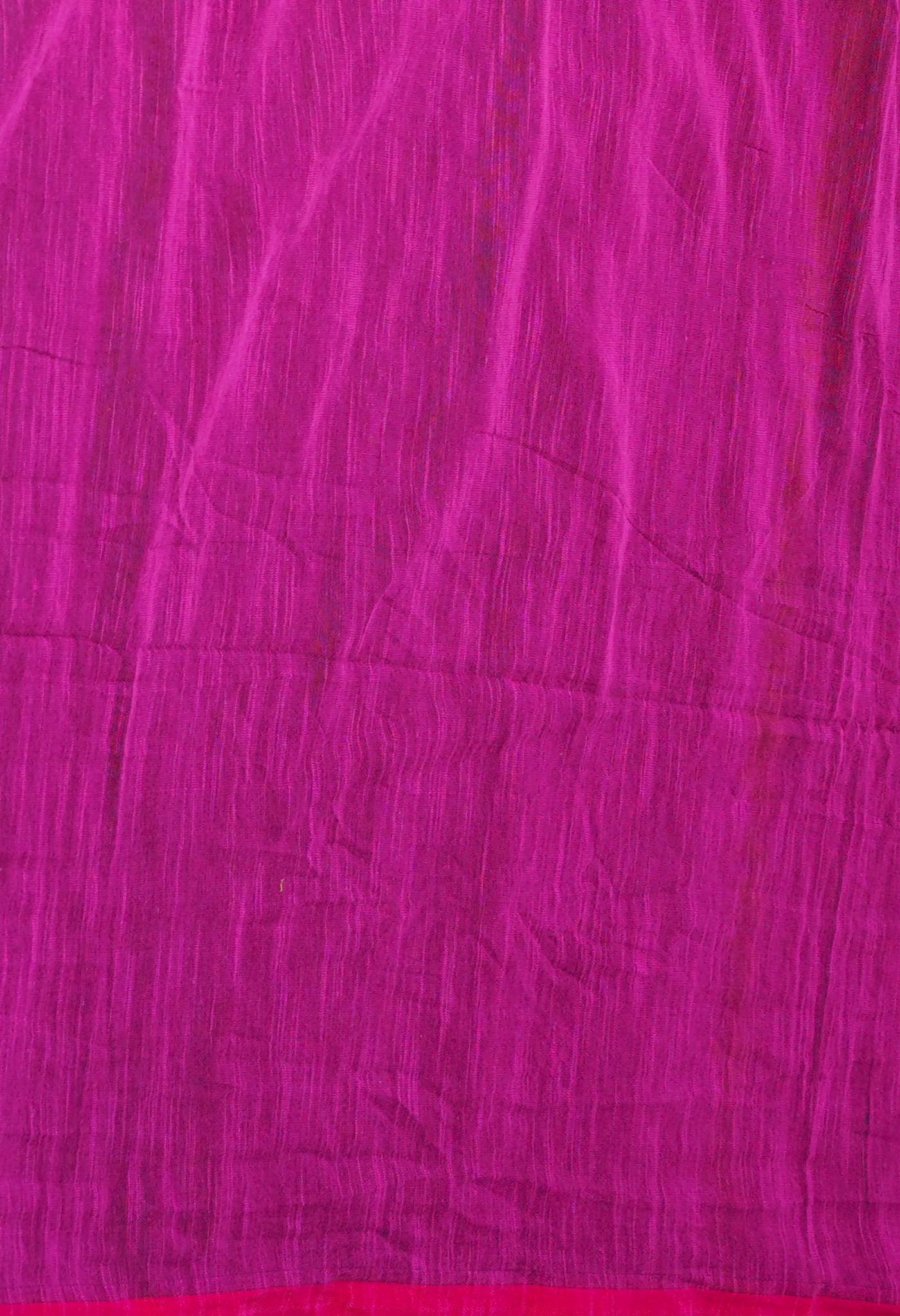 Pink Handloom Plain Mulmul Cotton Saree