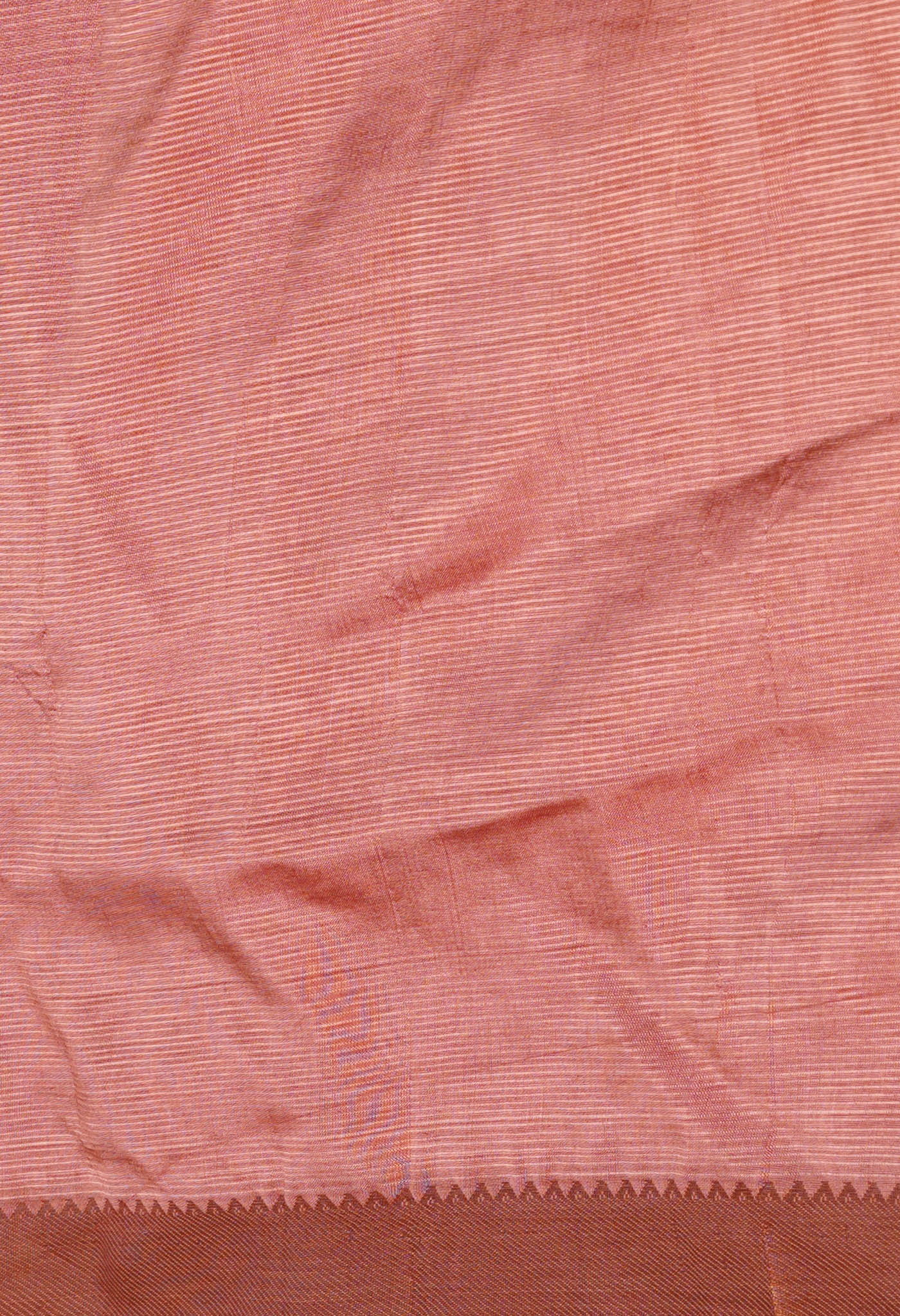 Peach Pink Pure Mangalgiri Soft Silk Saree