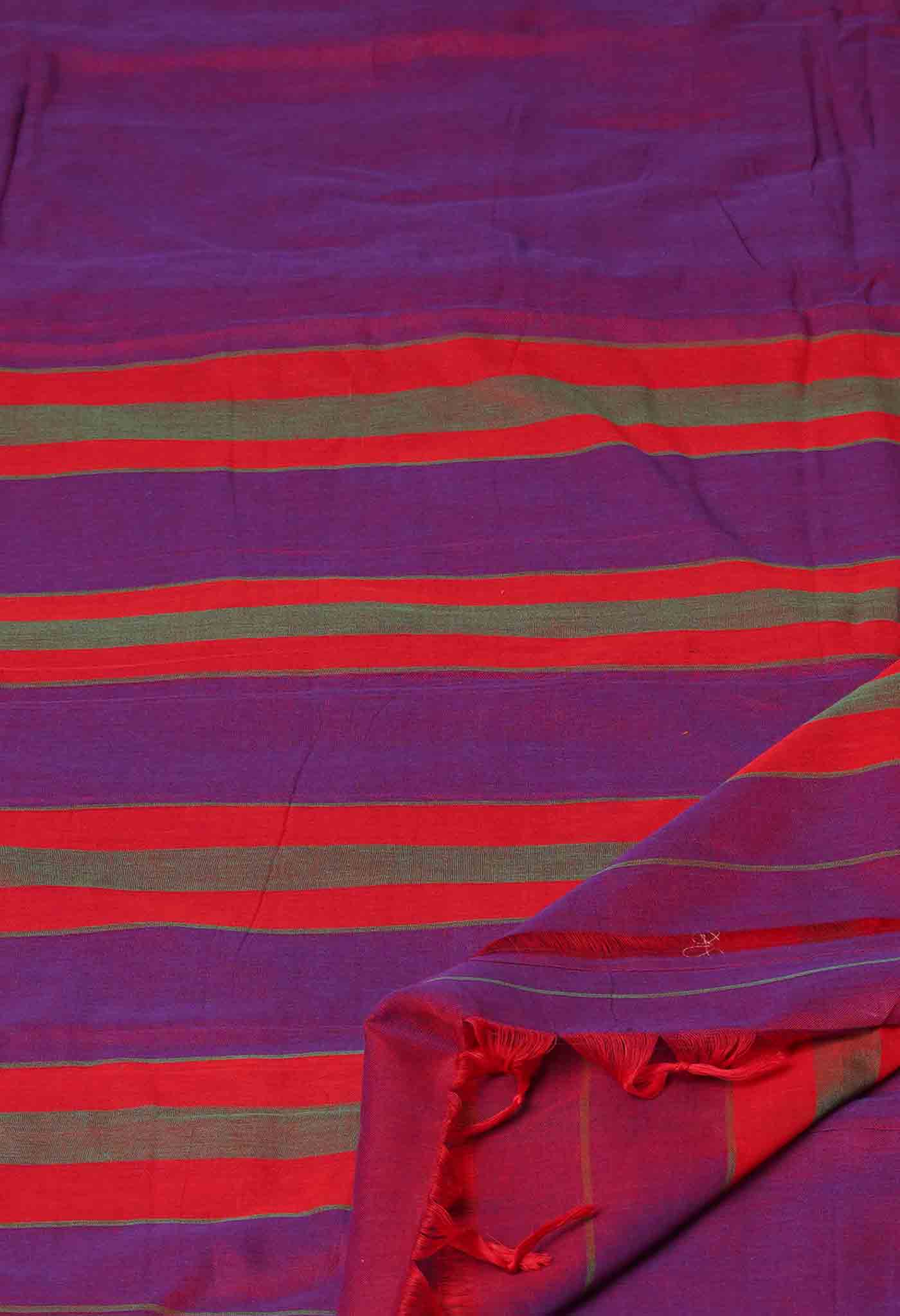 Dark Pink Pure Handloom Narayani Cotton Saree
