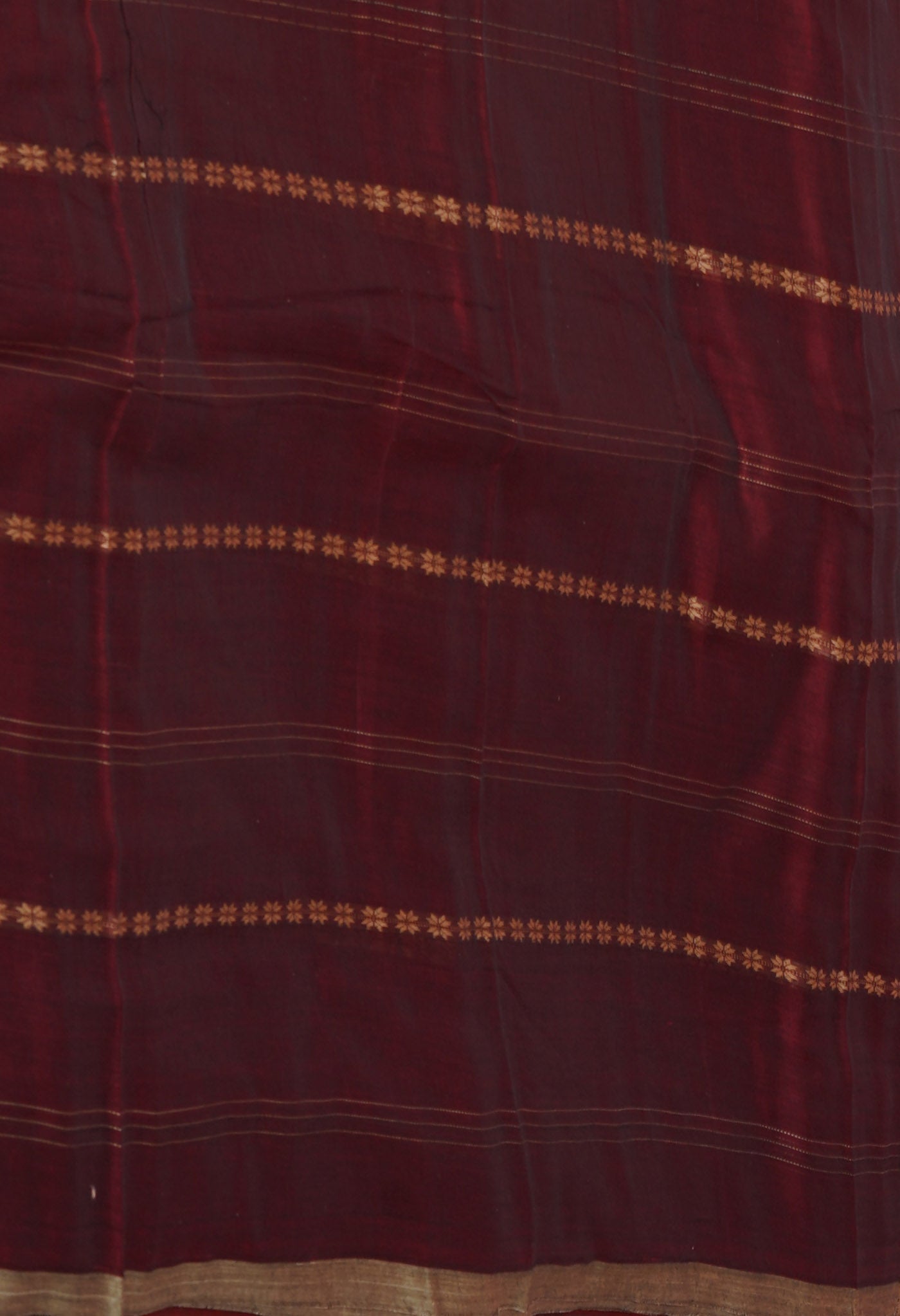 Maroon Pure Handloom Narayani Cotton Saree