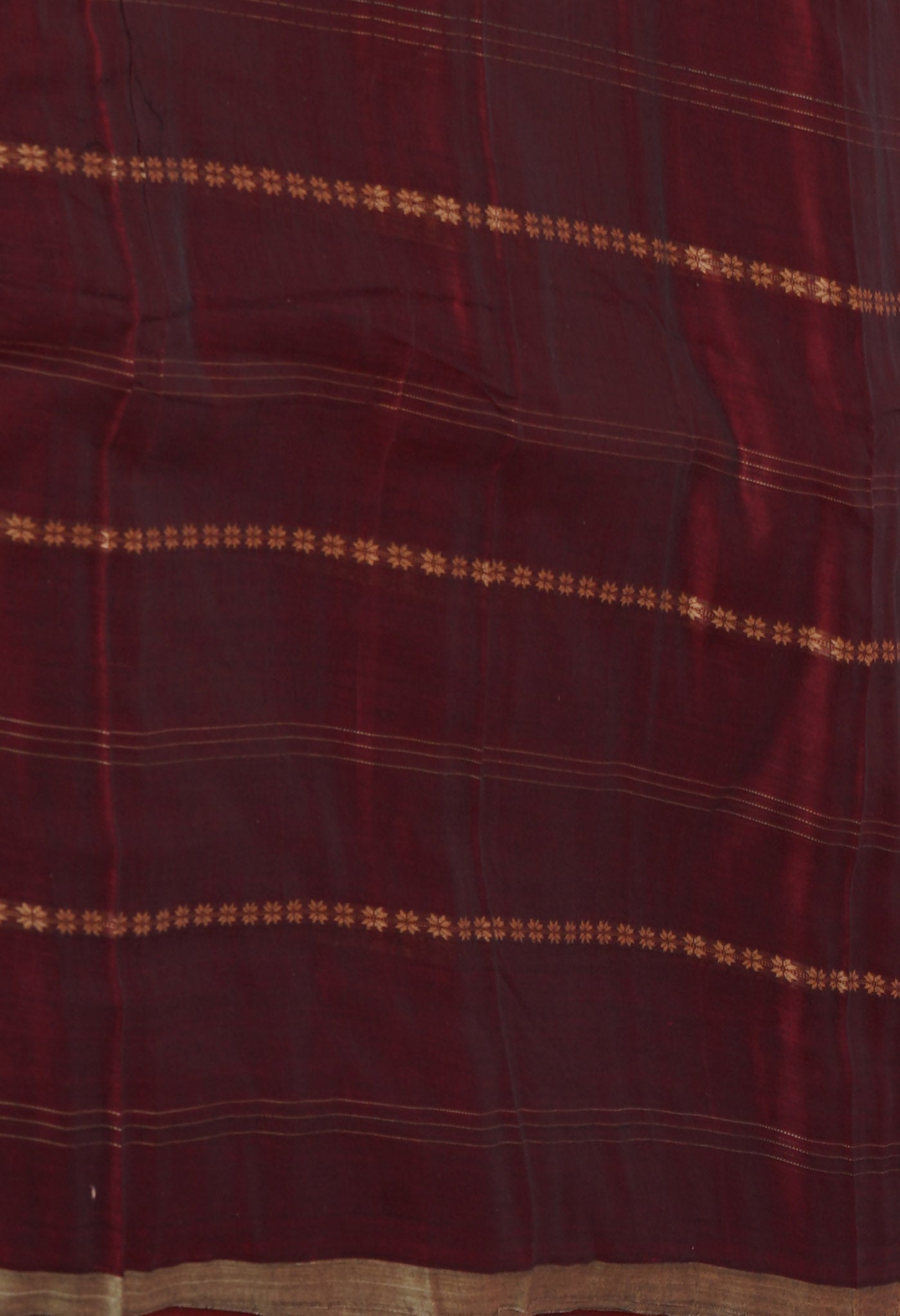 Maroon Pure Handloom Narayani Cotton Saree