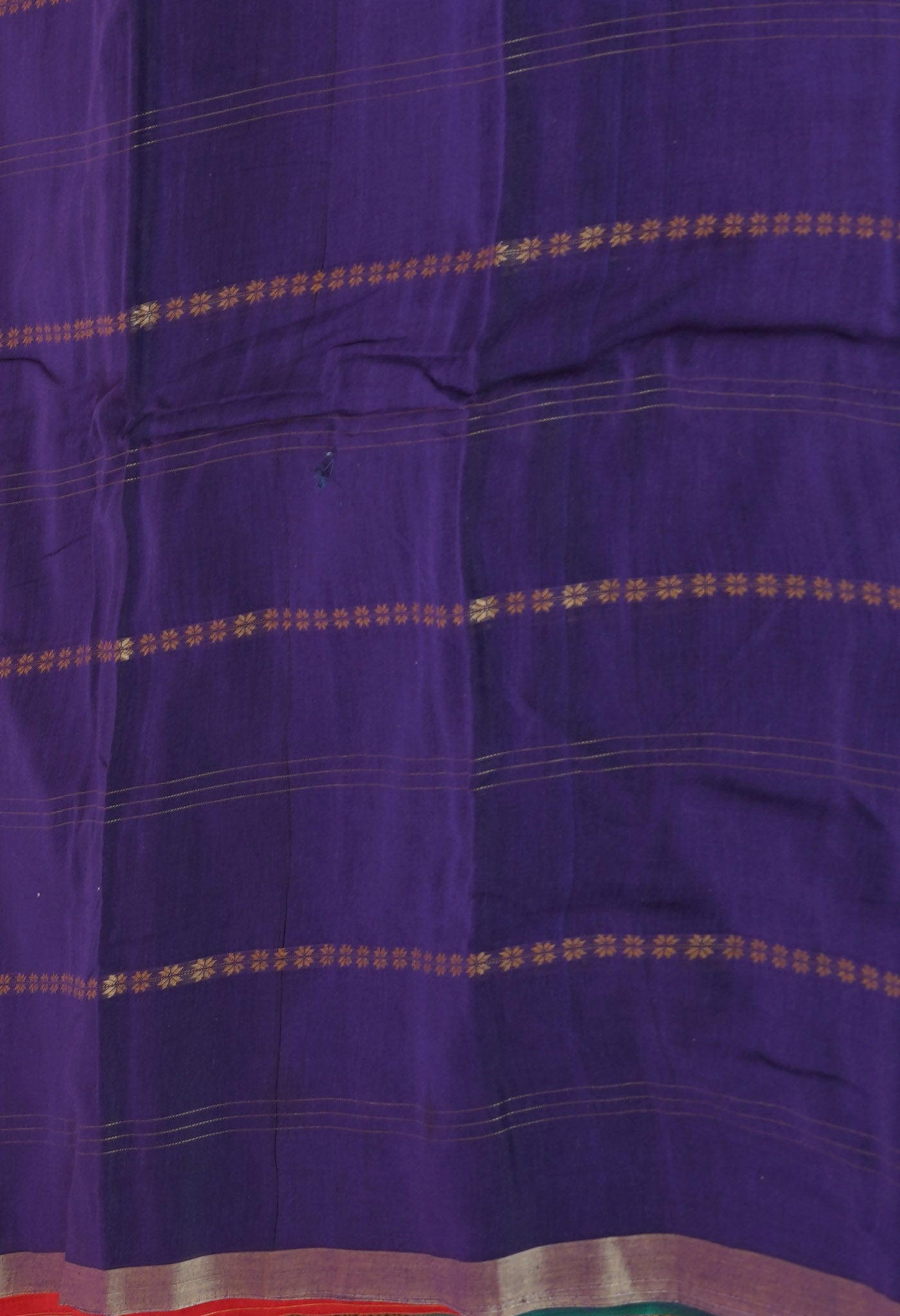 Dark Blue Pure Handloom Narayani Cotton Saree