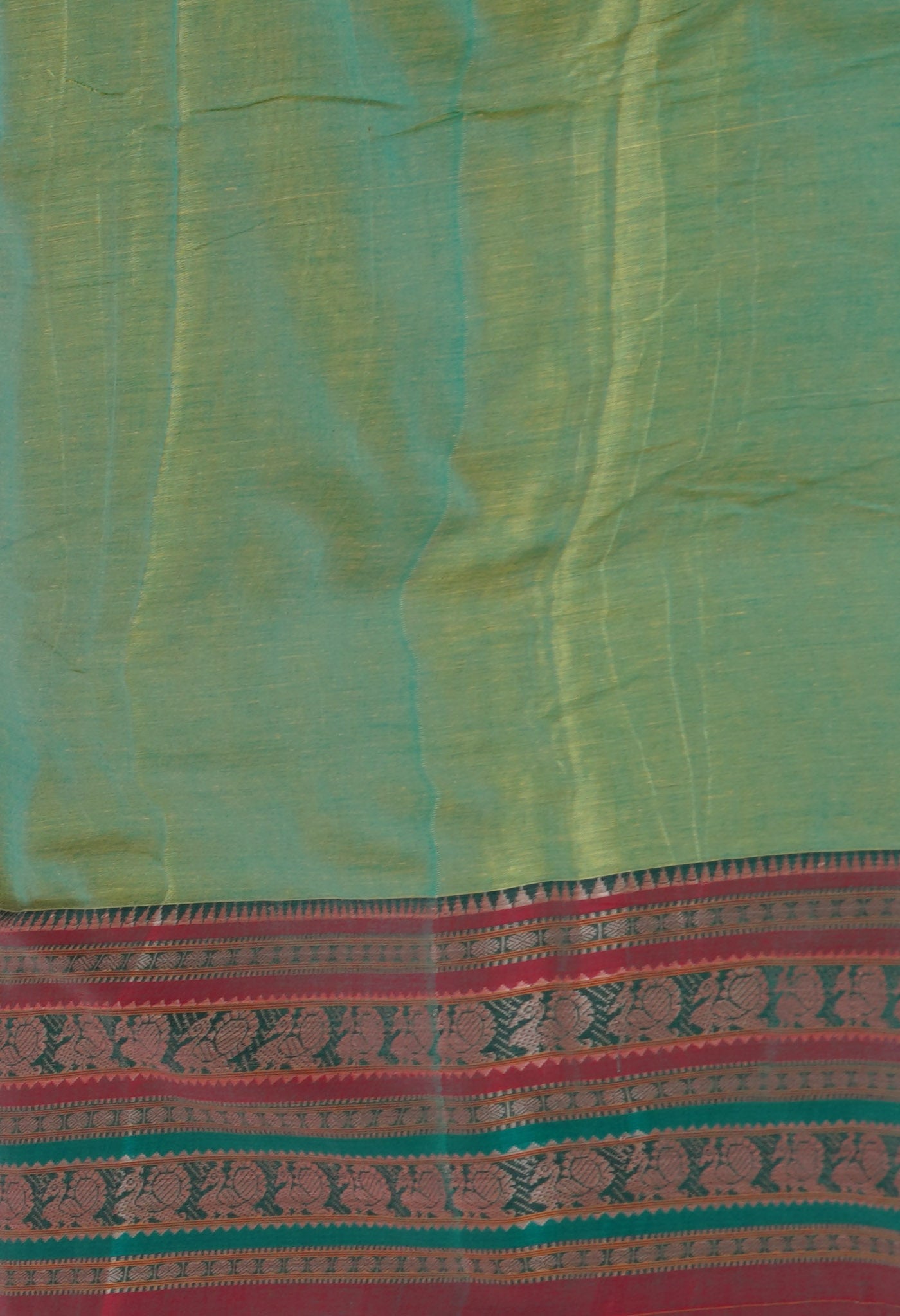 Light Green Pure Handloom Narayani Cotton Saree