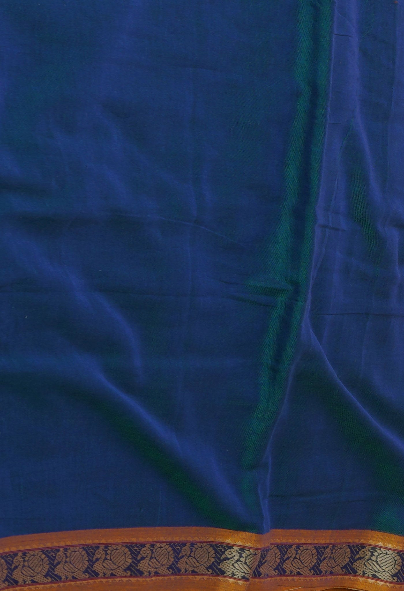 Peacock Blue Pure Handloom Narayani Cotton Saree