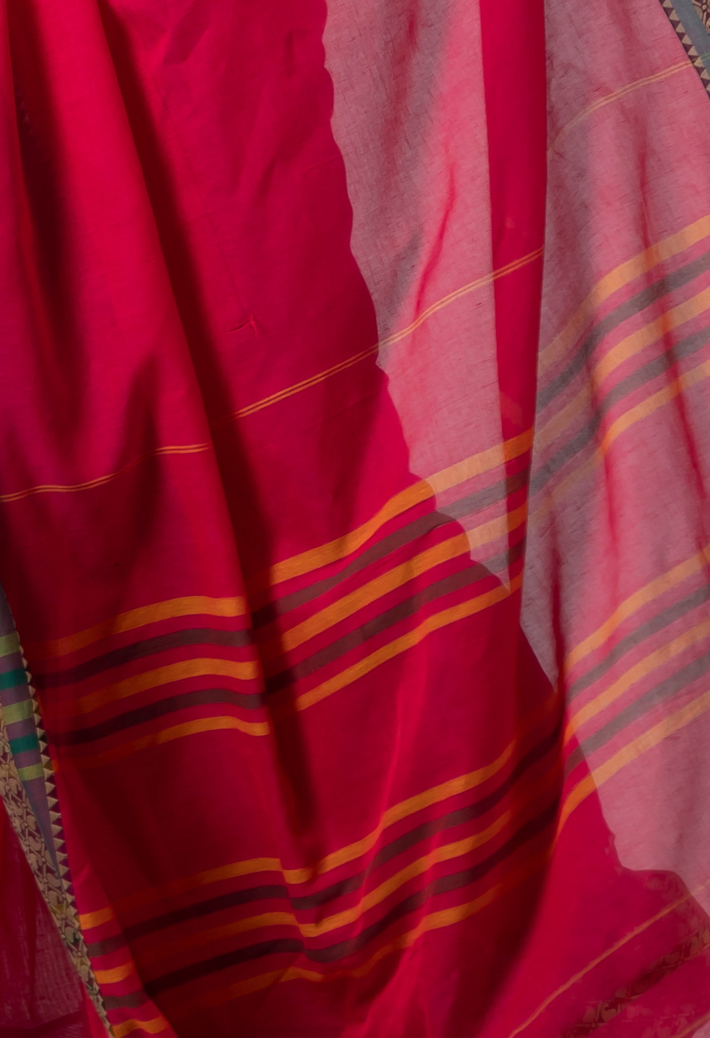 Pink Pure Handloom Narayani Cotton Saree