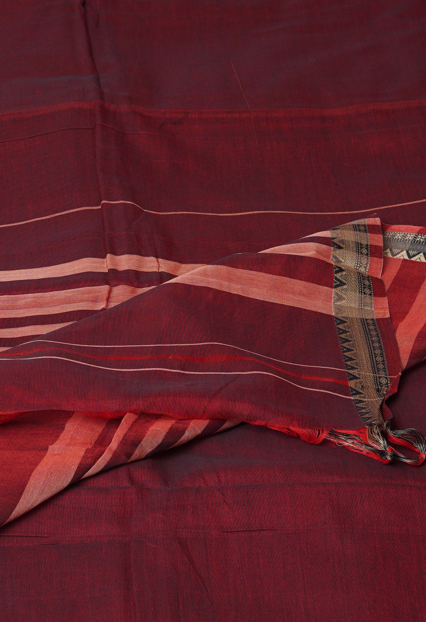 Maroon Pure Handloom Narayani Cotton Saree