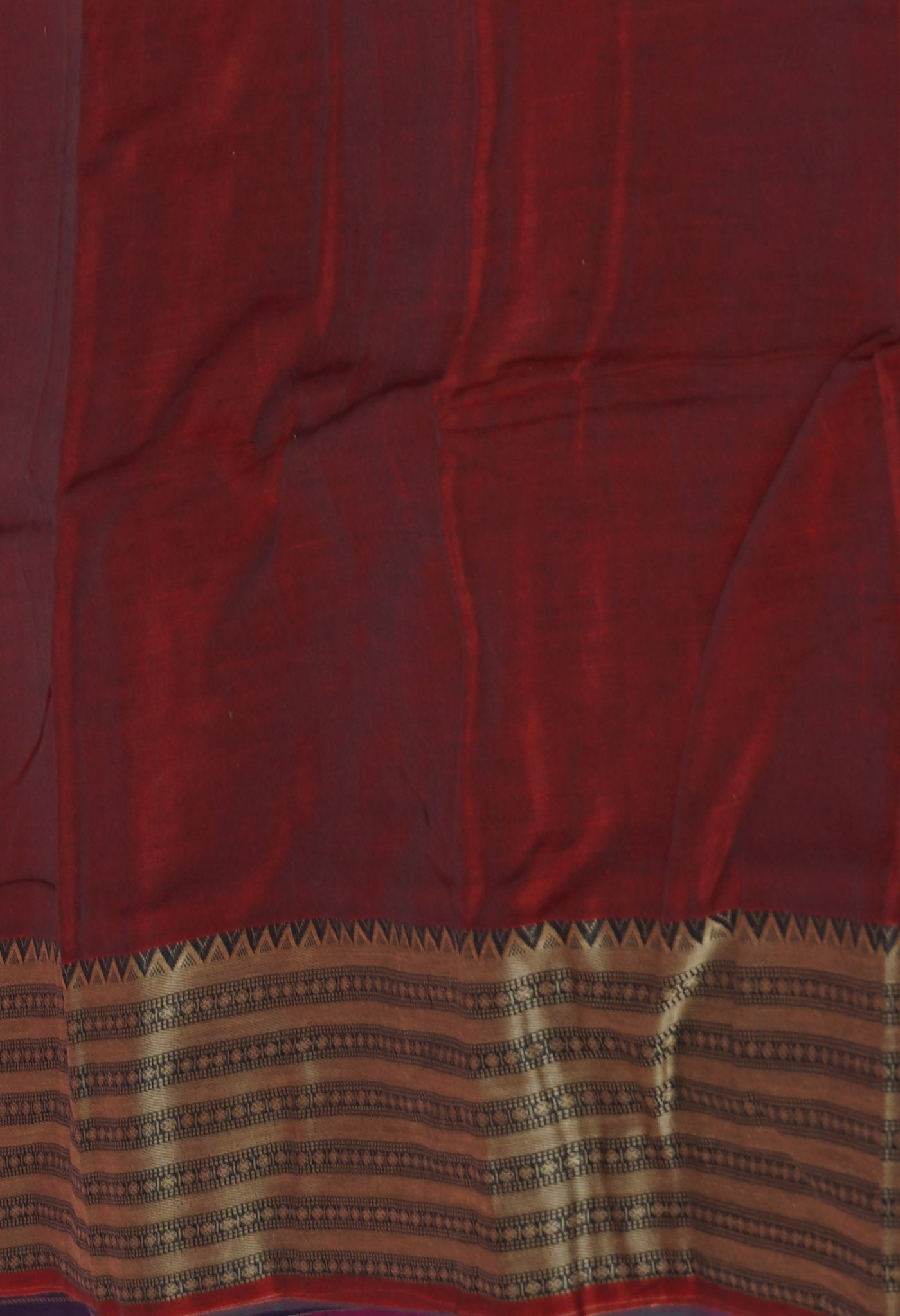 Maroon Pure Handloom Narayani Cotton Saree