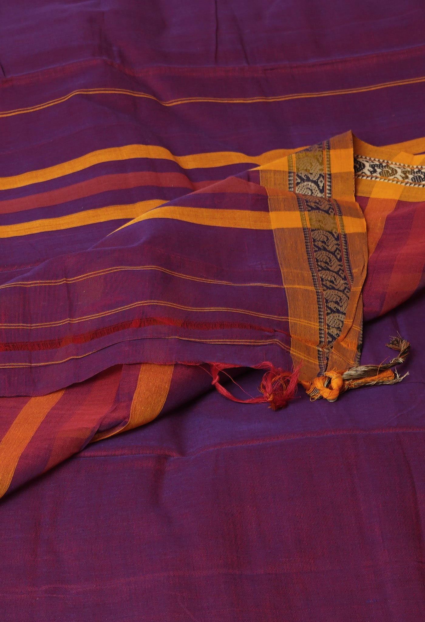 Purple Pure Handloom Narayani Cotton Saree