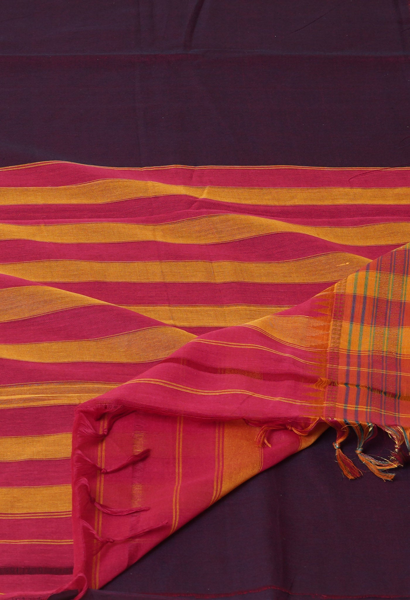 Maroon Pure Handloom Narayani Cotton Saree