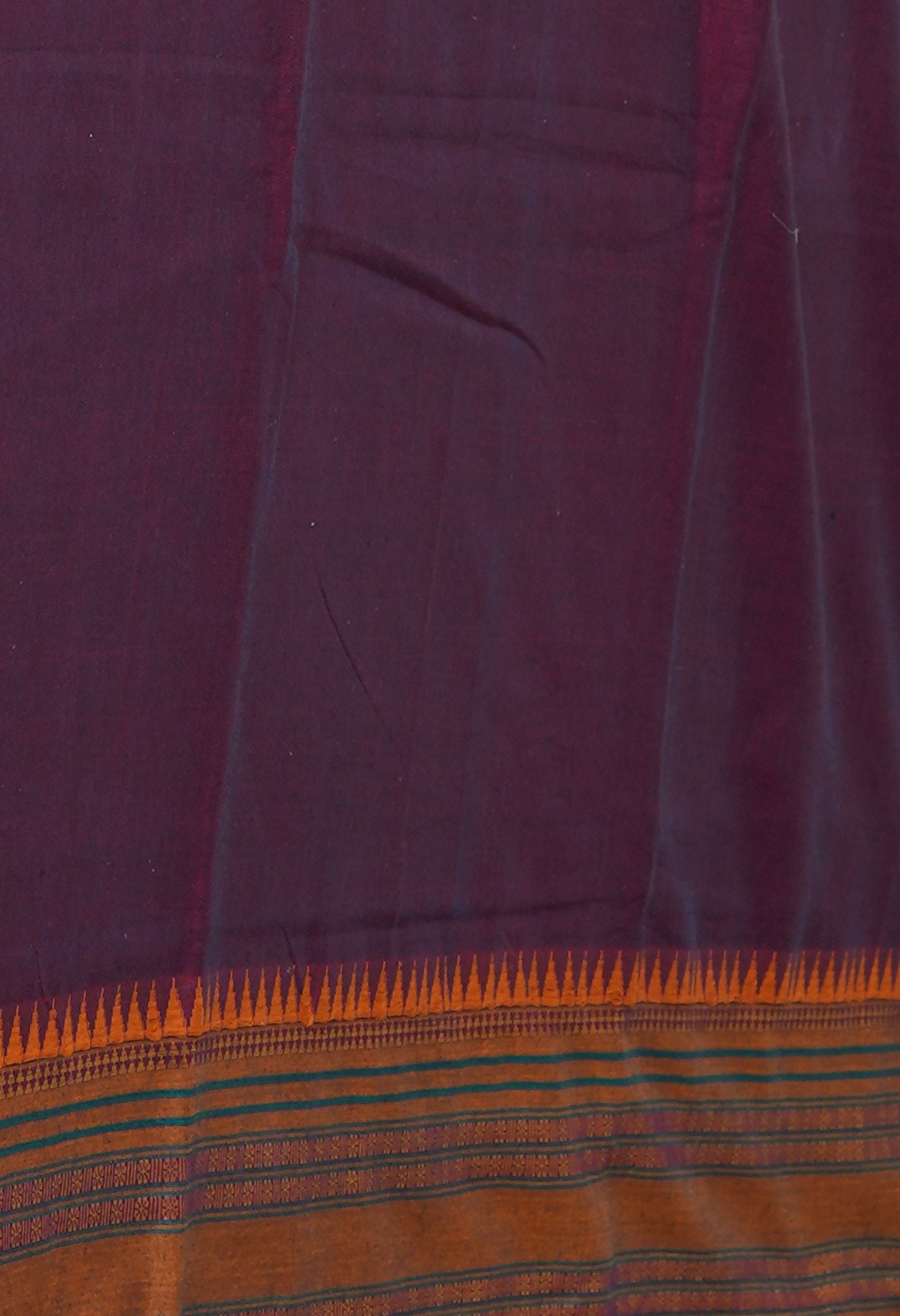 Maroon Pure Handloom Narayani Cotton Saree